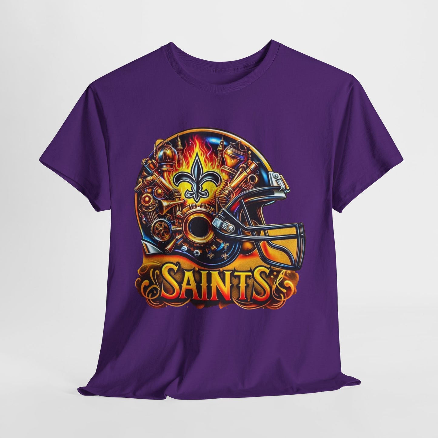 Sports Saints Football Helmet #2 Unisex Heavy Cotton Tee