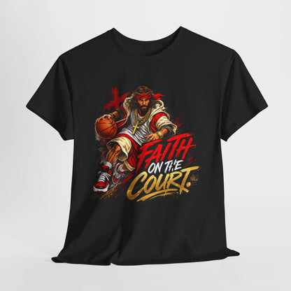 Basketball Faith on the Court Unisex Heavy Cotton Tee - 312tshirts 2