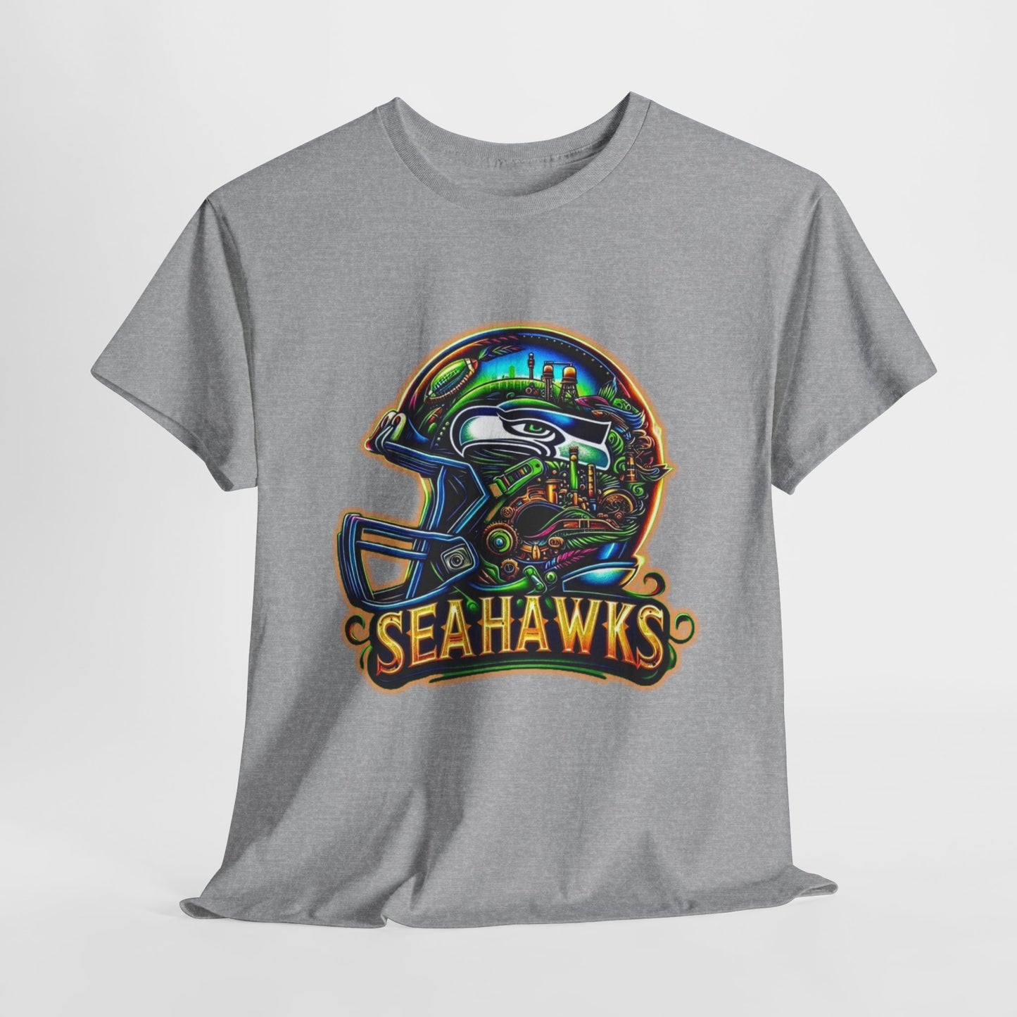 Sports Seahawks Football Helmet #2 Unisex Heavy Cotton Tee