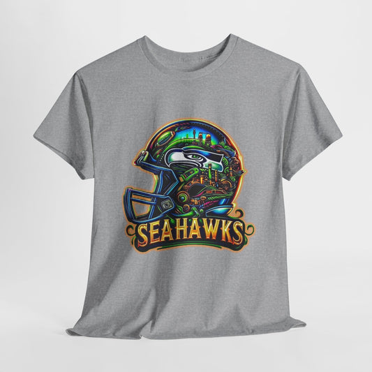 Sports Seahawks Football Helmet #2 Unisex Heavy Cotton Tee