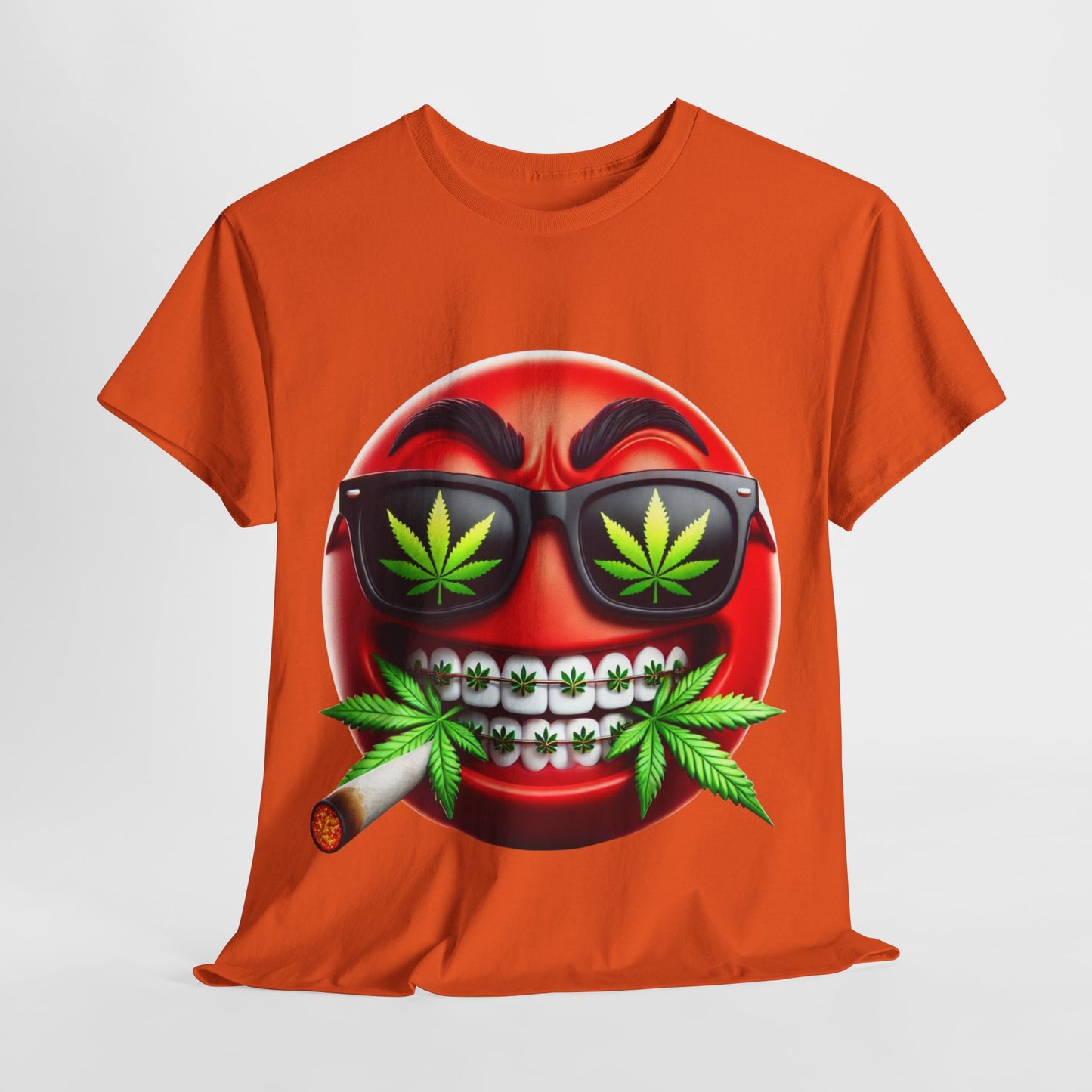420 Red Emoji #7 Unisex Heavy Cotton Tee - 312tshirts 2