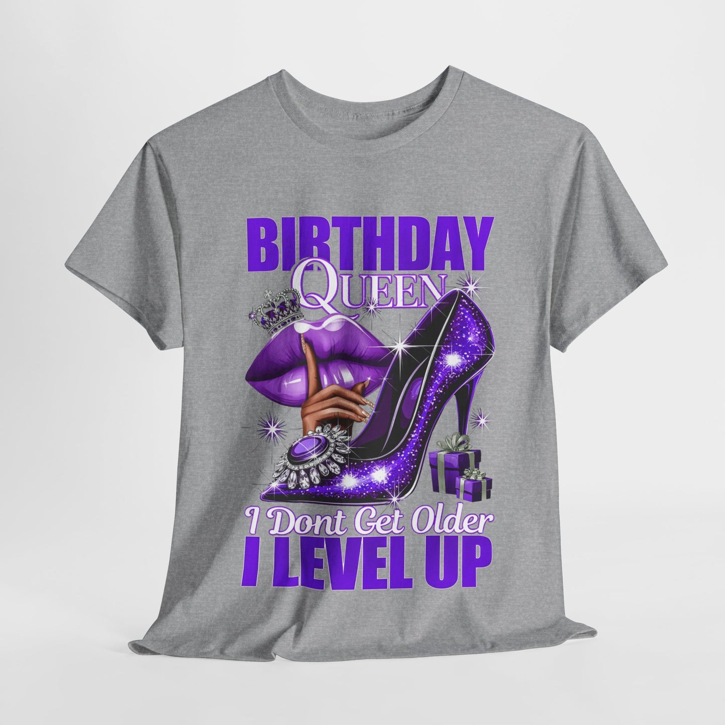 Birthday Queen Lips & Shoe #8 Heavy Cotton Tee - 312tshirts 2