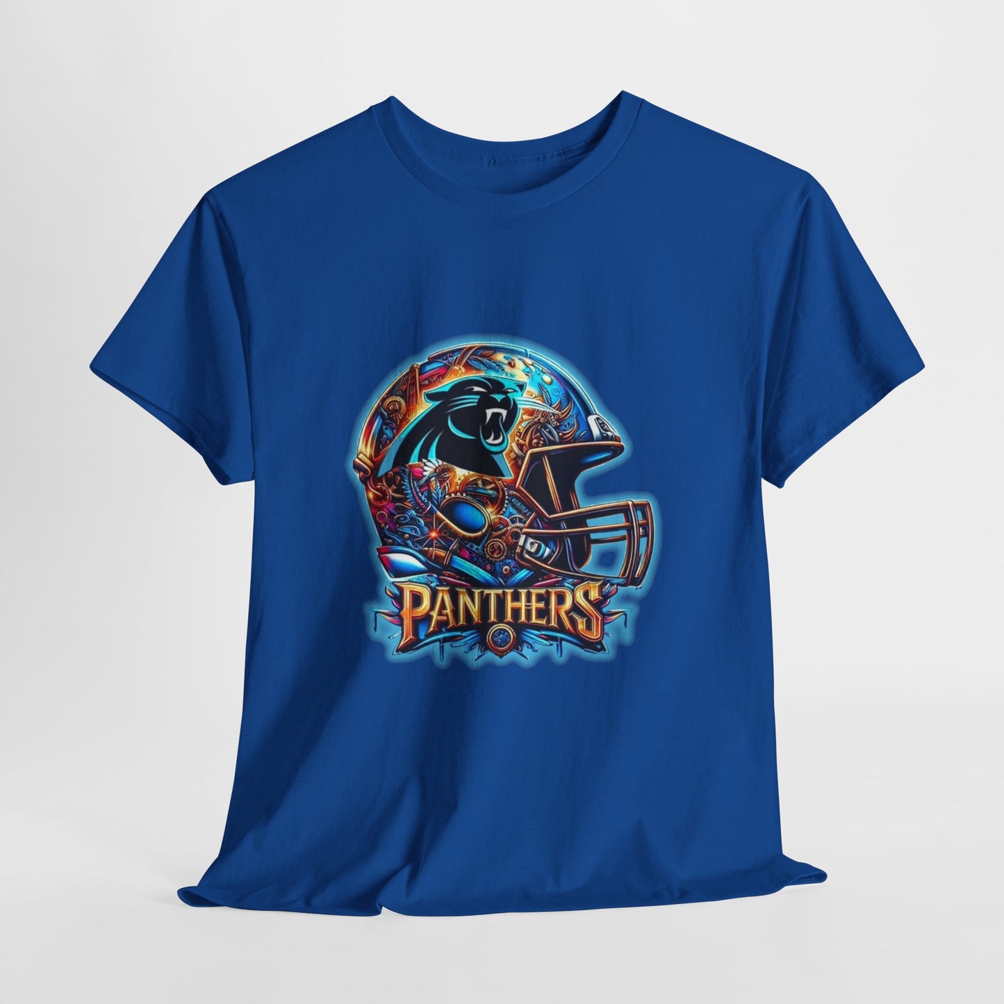 Sports Panthers Football Helmet #2 Unisex Heavy Cotton Tee
