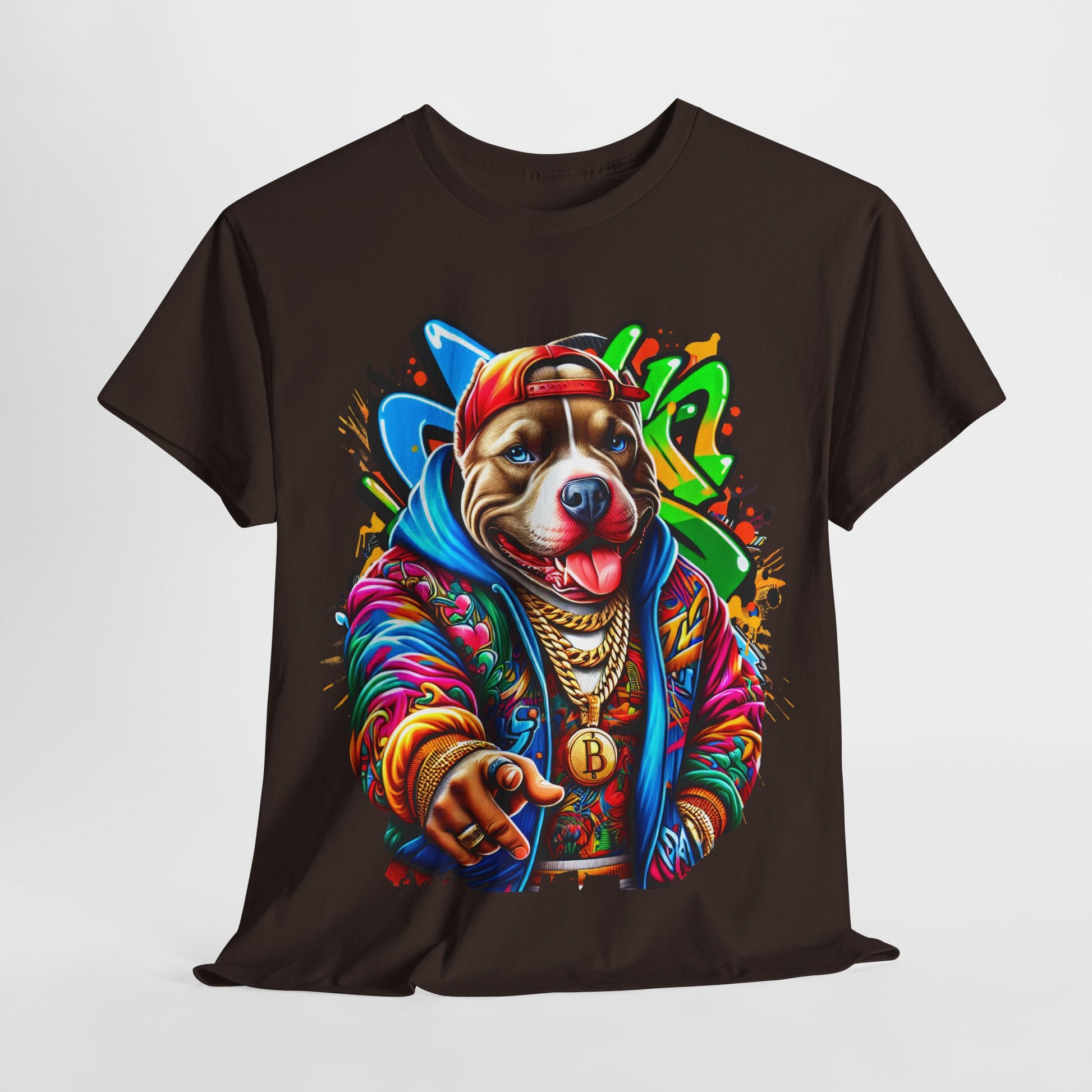 Graffiti Fashionable Pitbull Unisex Heavy Cotton Tee - 312tshirts 2