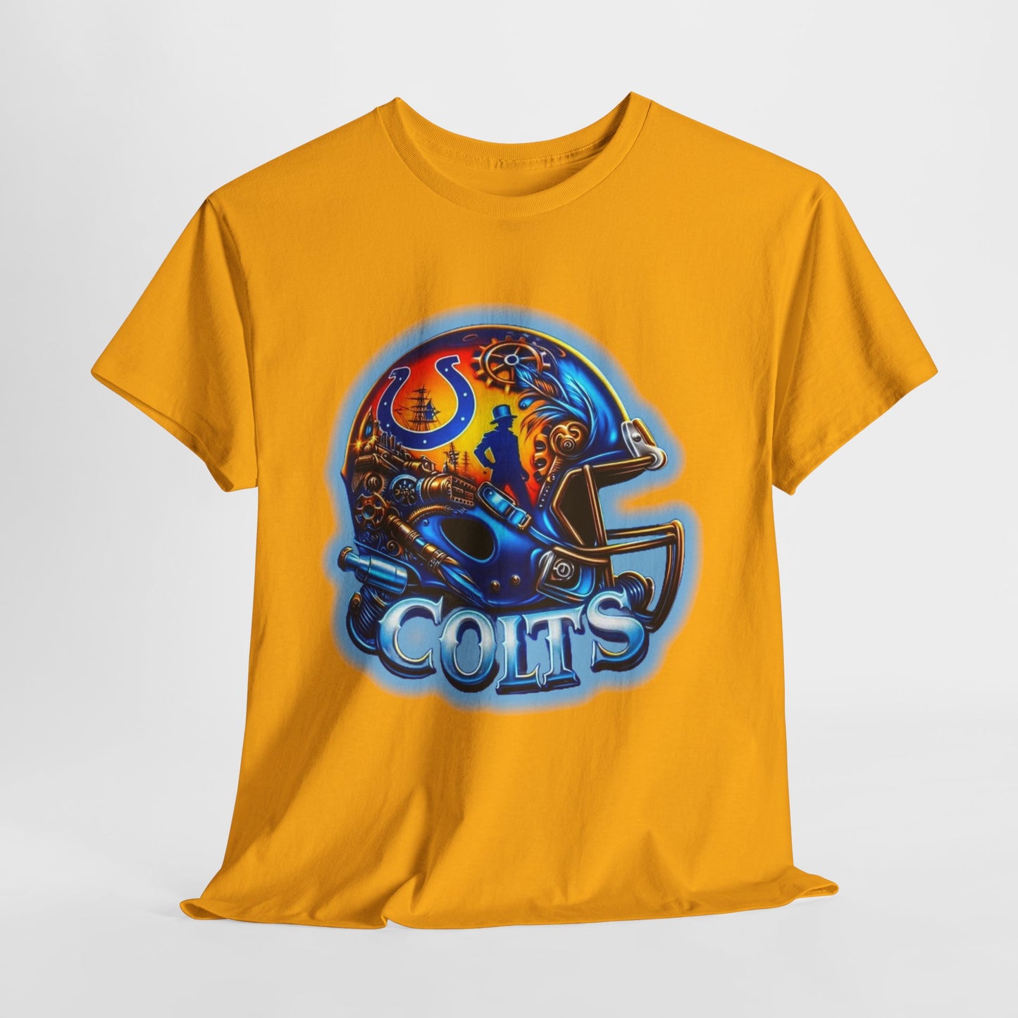 Sports Colts Football Helmet Logo #2 Unisex Heavy Cotton Tee