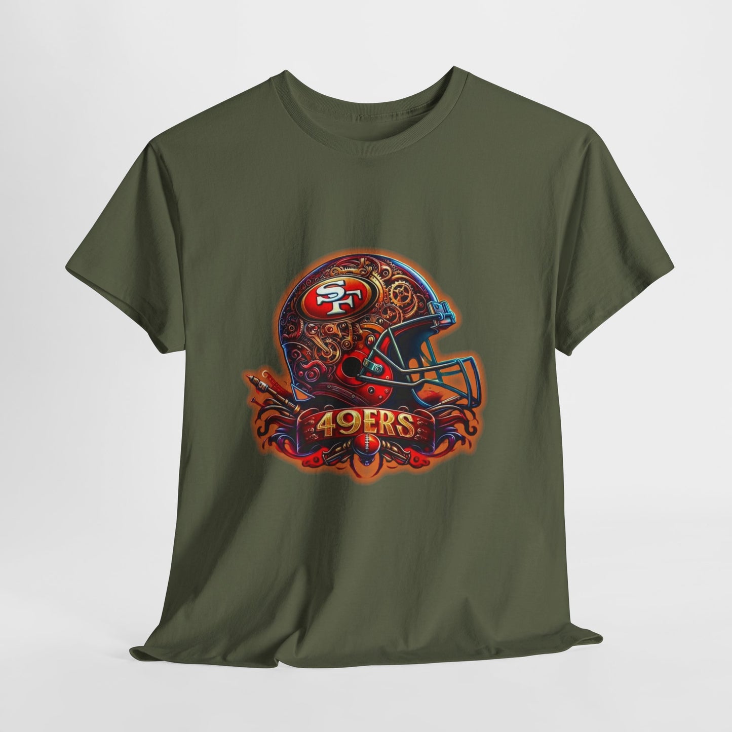 Sports 49ers Football Helmet #2 Unisex Heavy Cotton Tee