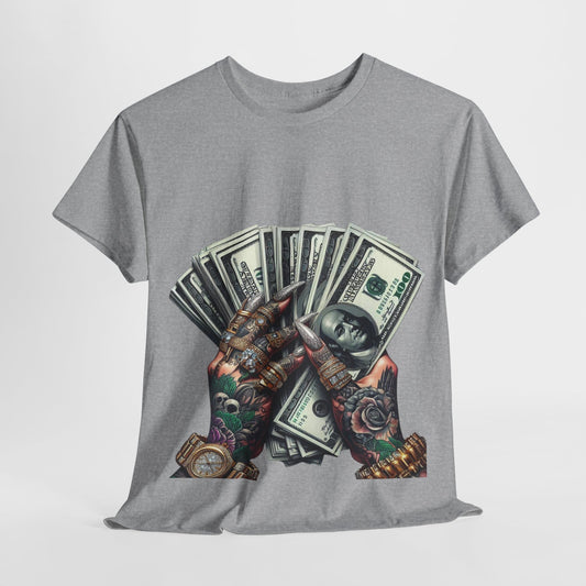 Woman Tatted Hands with Money #3 Unisex Heavy Cotton Tee - 312tshirts 2