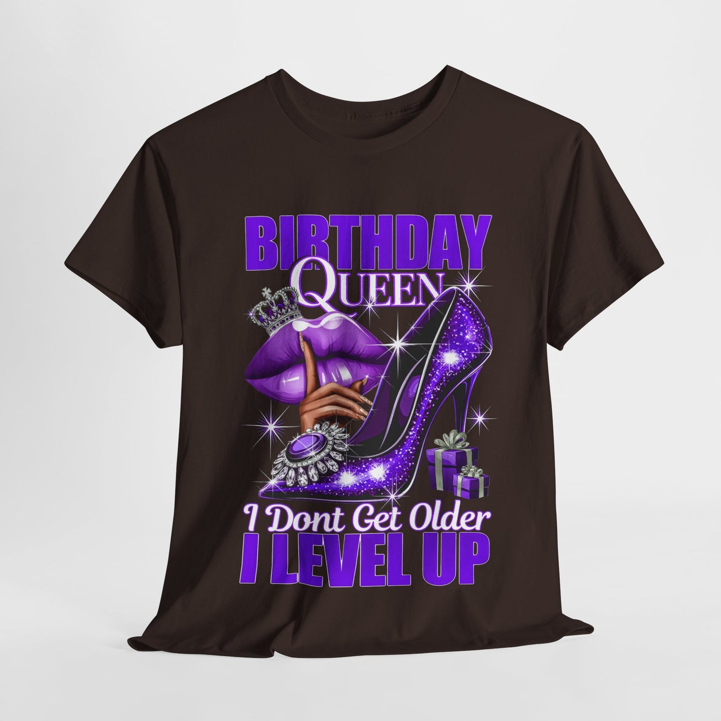 Birthday Queen Lips & Shoe #8 Heavy Cotton Tee - 312tshirts 2