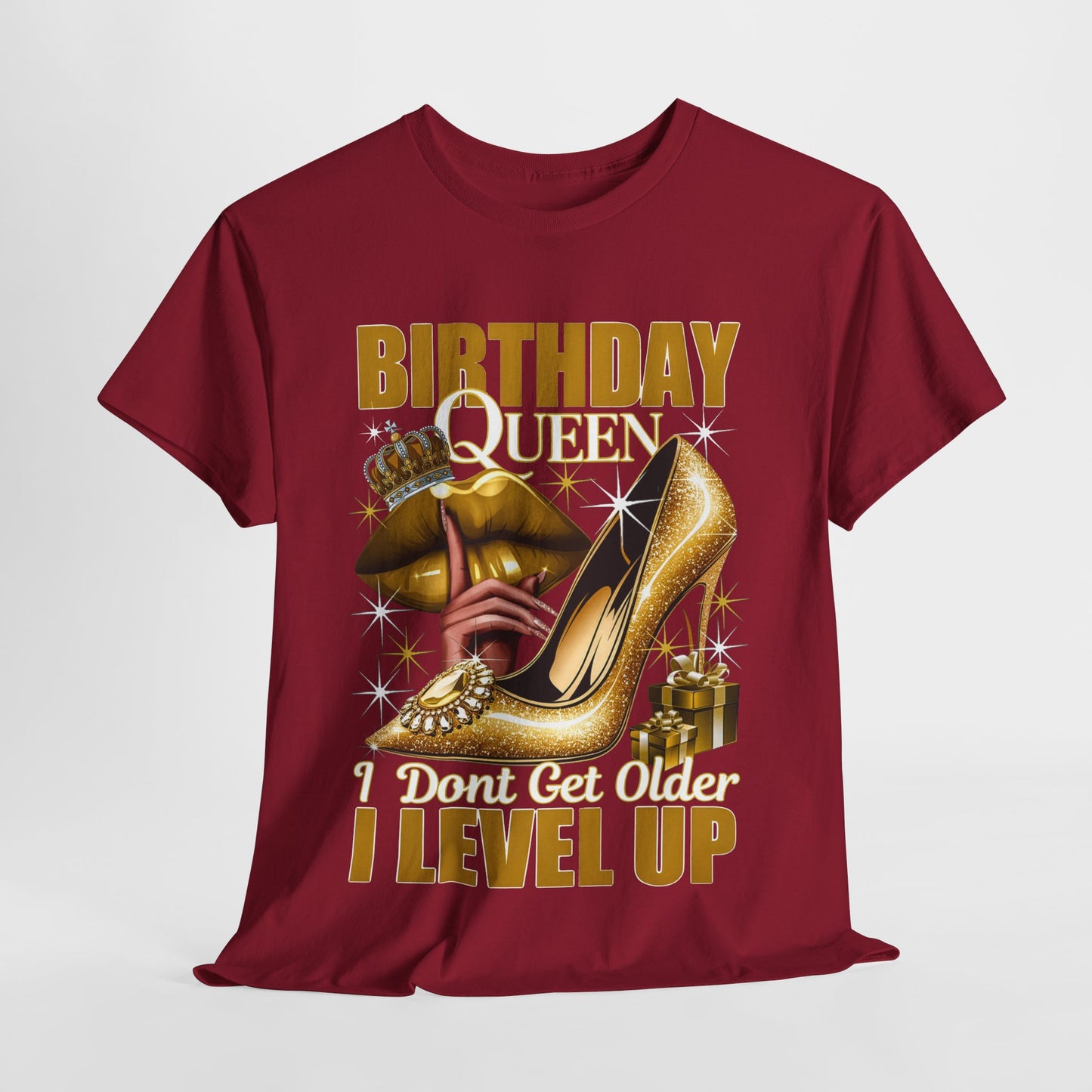 Birthday Queen Lips & Shoe #4 Heavy Cotton Tee