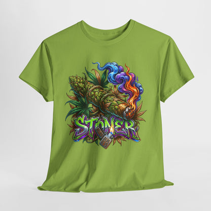 420 Psychedelic Blunt Unisex Heavy Cotton Tee - 312tshirts 2