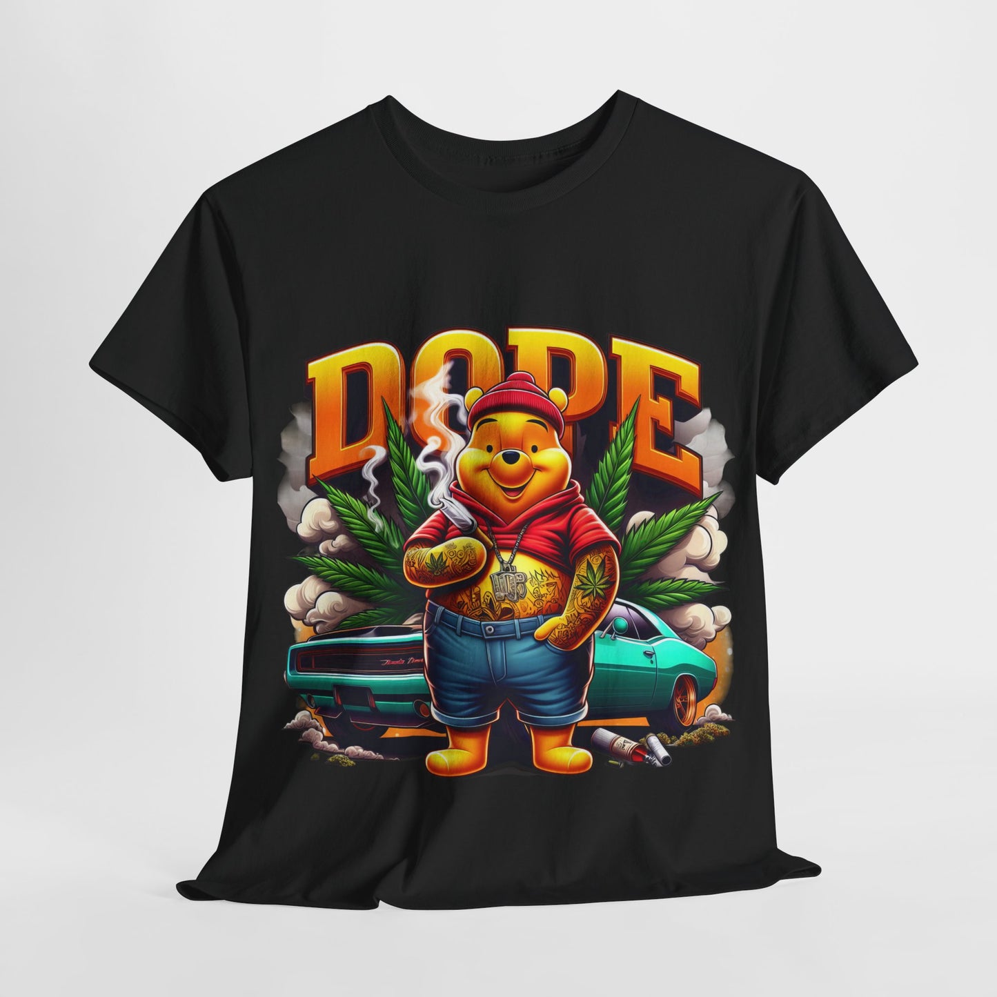 420 Dope Vibes Cool Bear #5 Unisex Heavy Cotton Tee