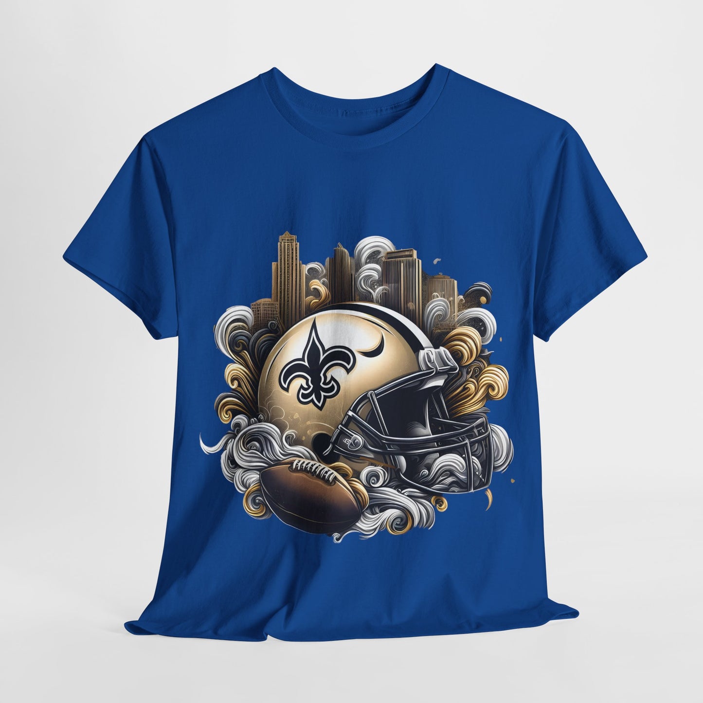 Sports Saints Football Helmet #17 Unisex Heavy Cotton Tee