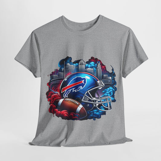 Sports Bills Football Helmet #19 Unisex Heavy Cotton Tee