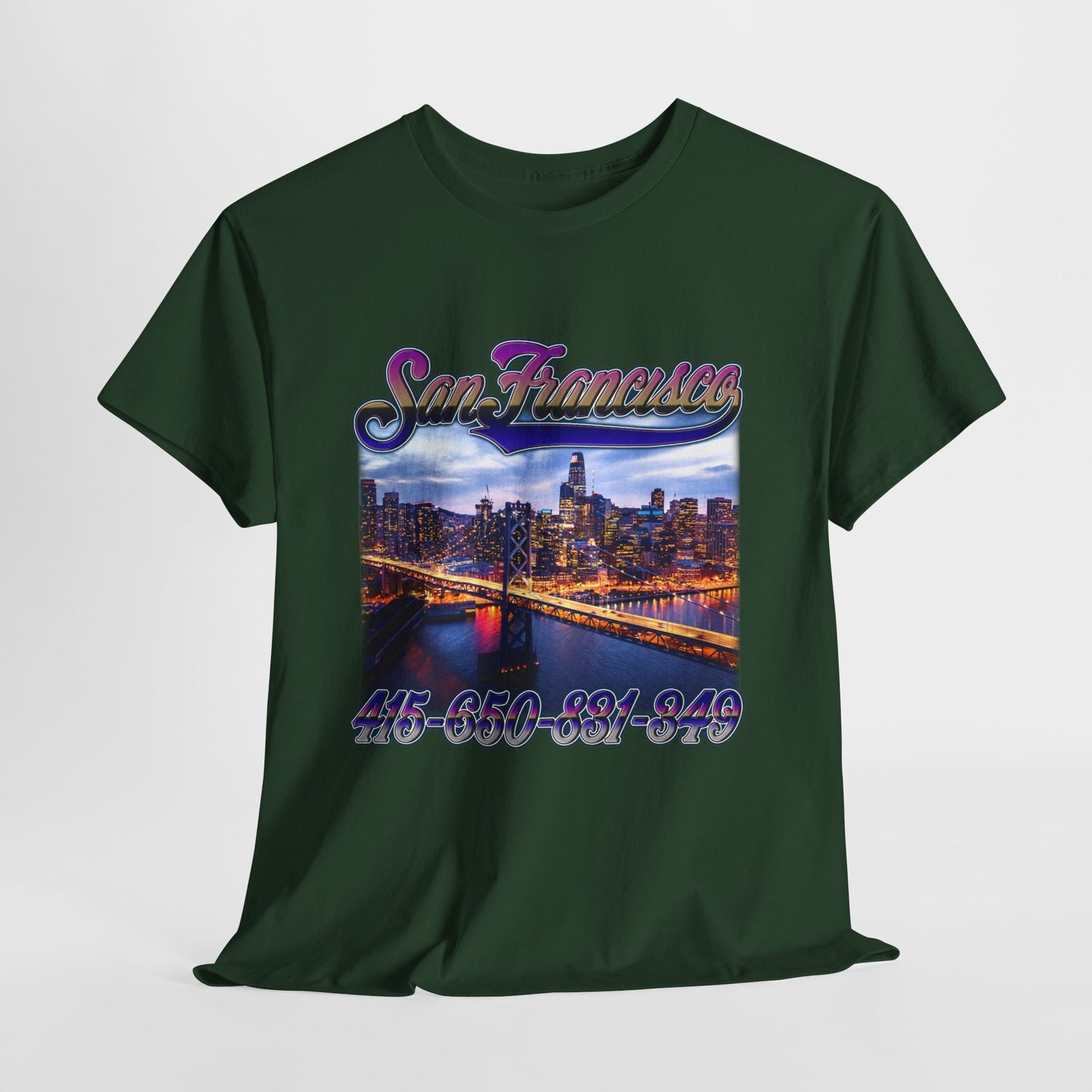 San Francisco City Area Codes Unisex Heavy Cotton Tee