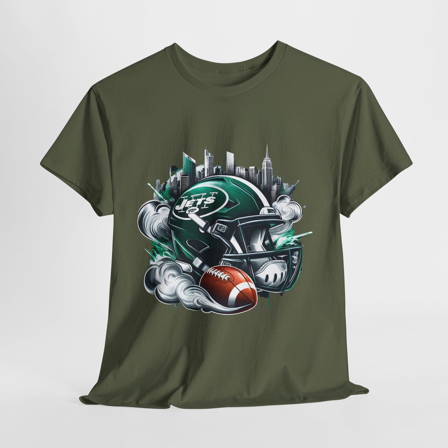 Sports NY Jets Football Helmet #1 Unisex Heavy Cotton Tee