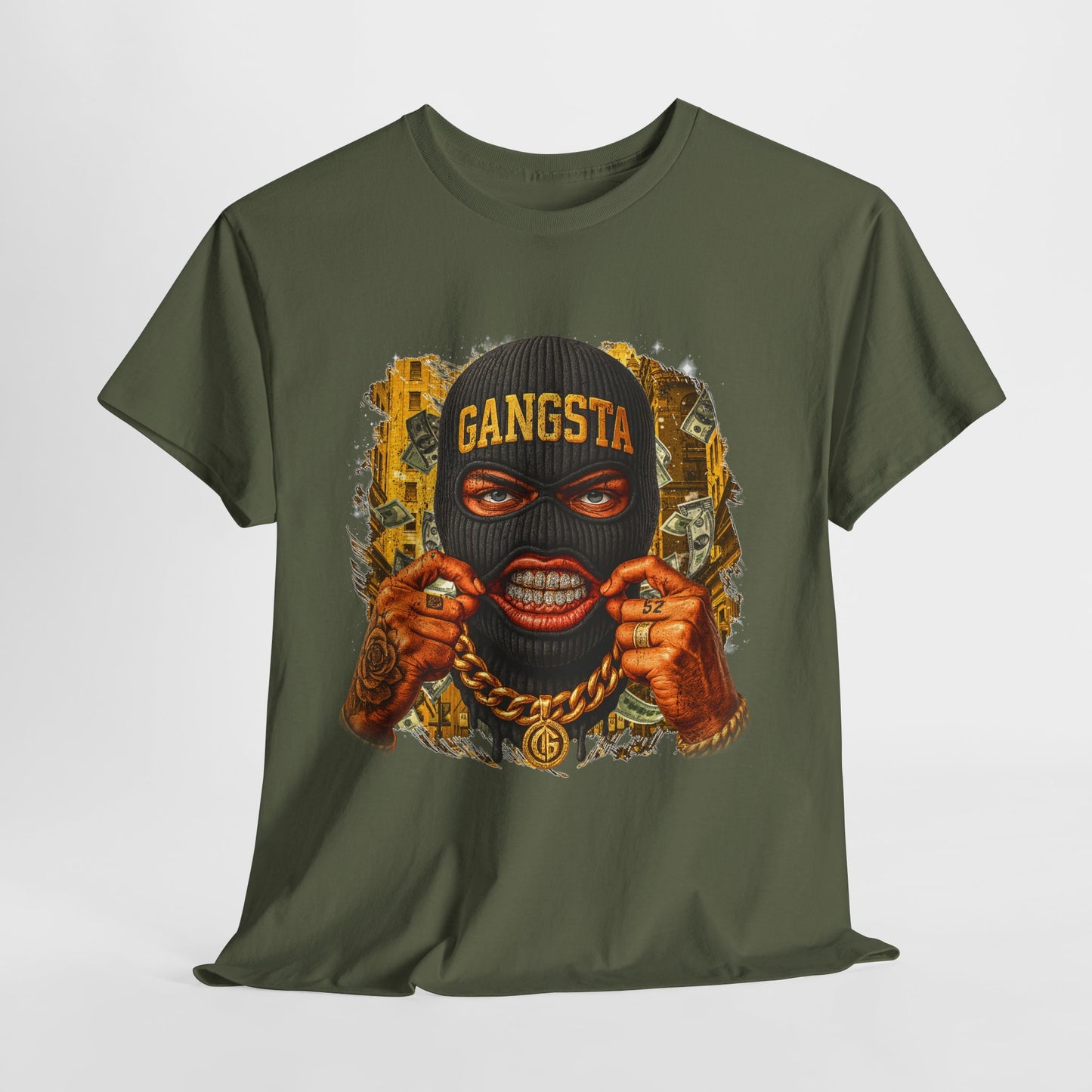 Gangsta Mask #1 Unisex Heavy Cotton Tee - 312tshirts 2