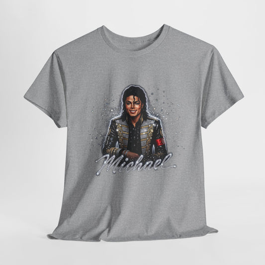 Michael Portrait T‑Shirt — Retro Sparkle Pop Star Tee - 312tshirts 2