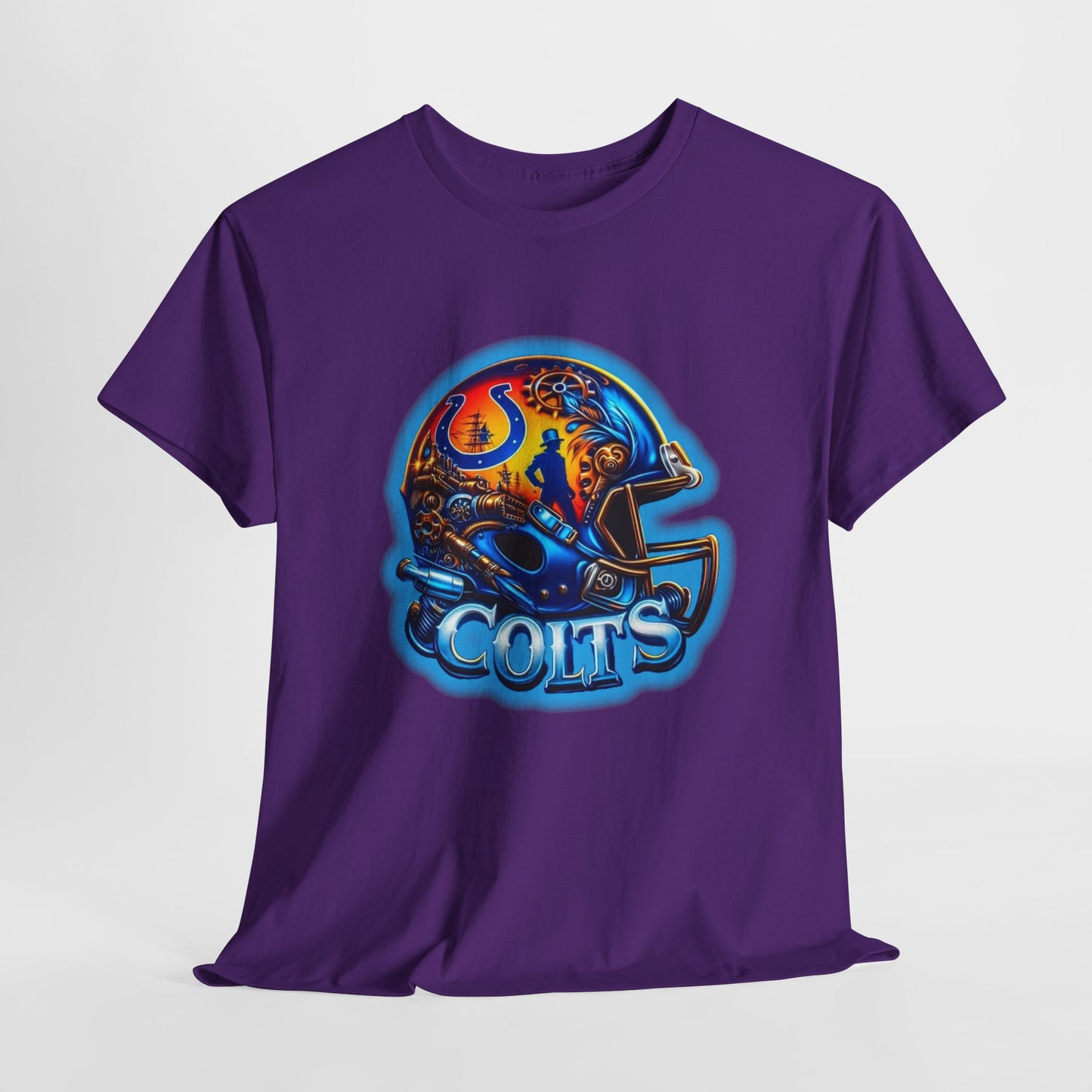 Sports Colts Football Helmet #2 Unisex Heavy Cotton Tee