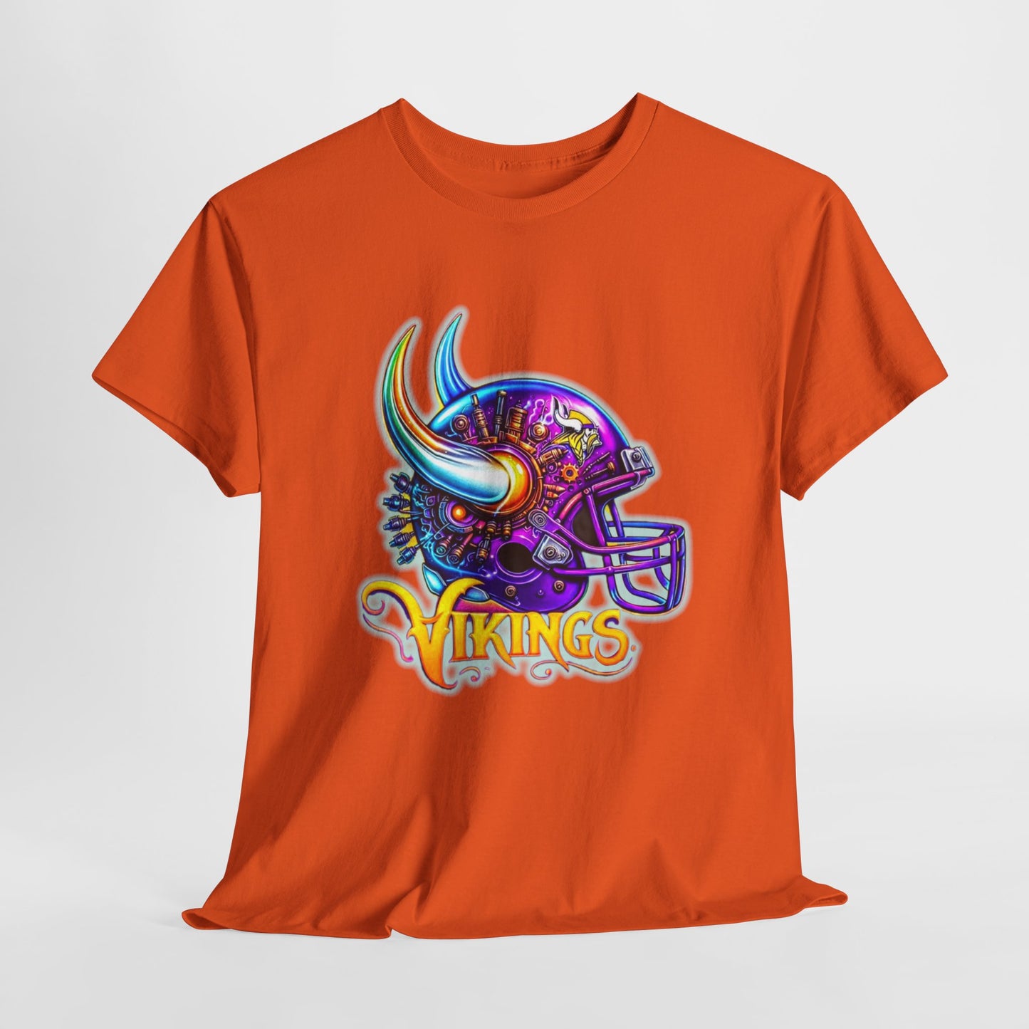 Sports Vikings Football Helmet #2 Unisex Heavy Cotton Tee