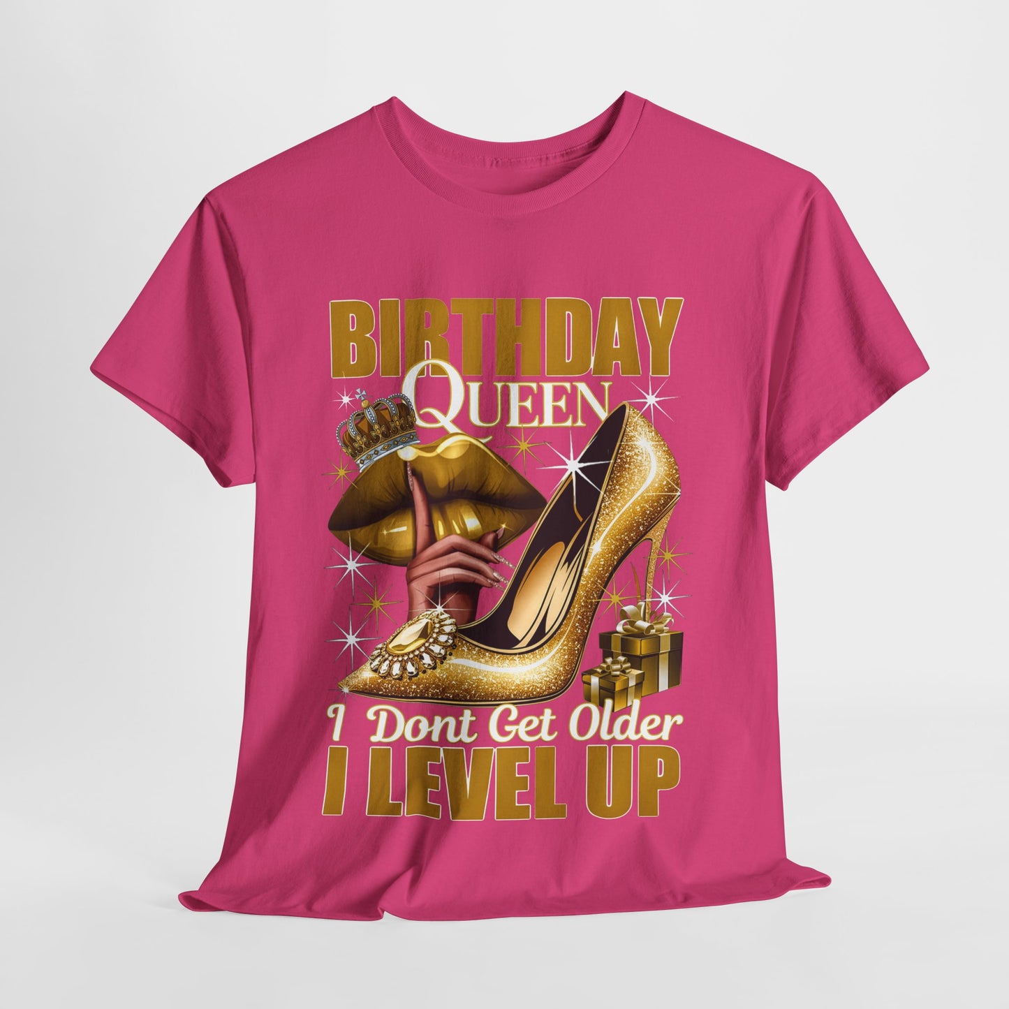 Birthday Queen Lips & Shoe #4 Heavy Cotton Tee