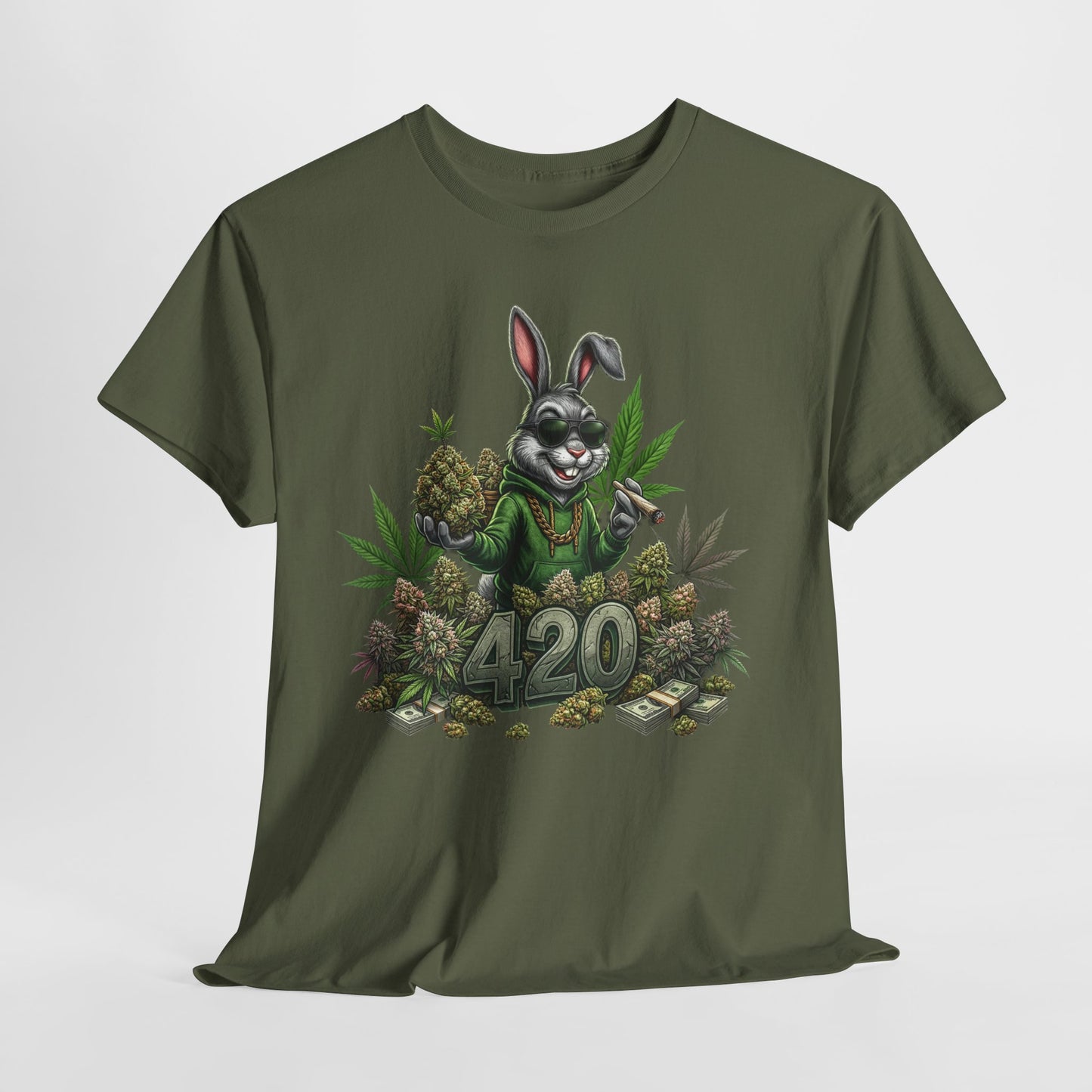 420 Cool Bunny #1 Unisex Heavy Cotton Tee - 312tshirts 2