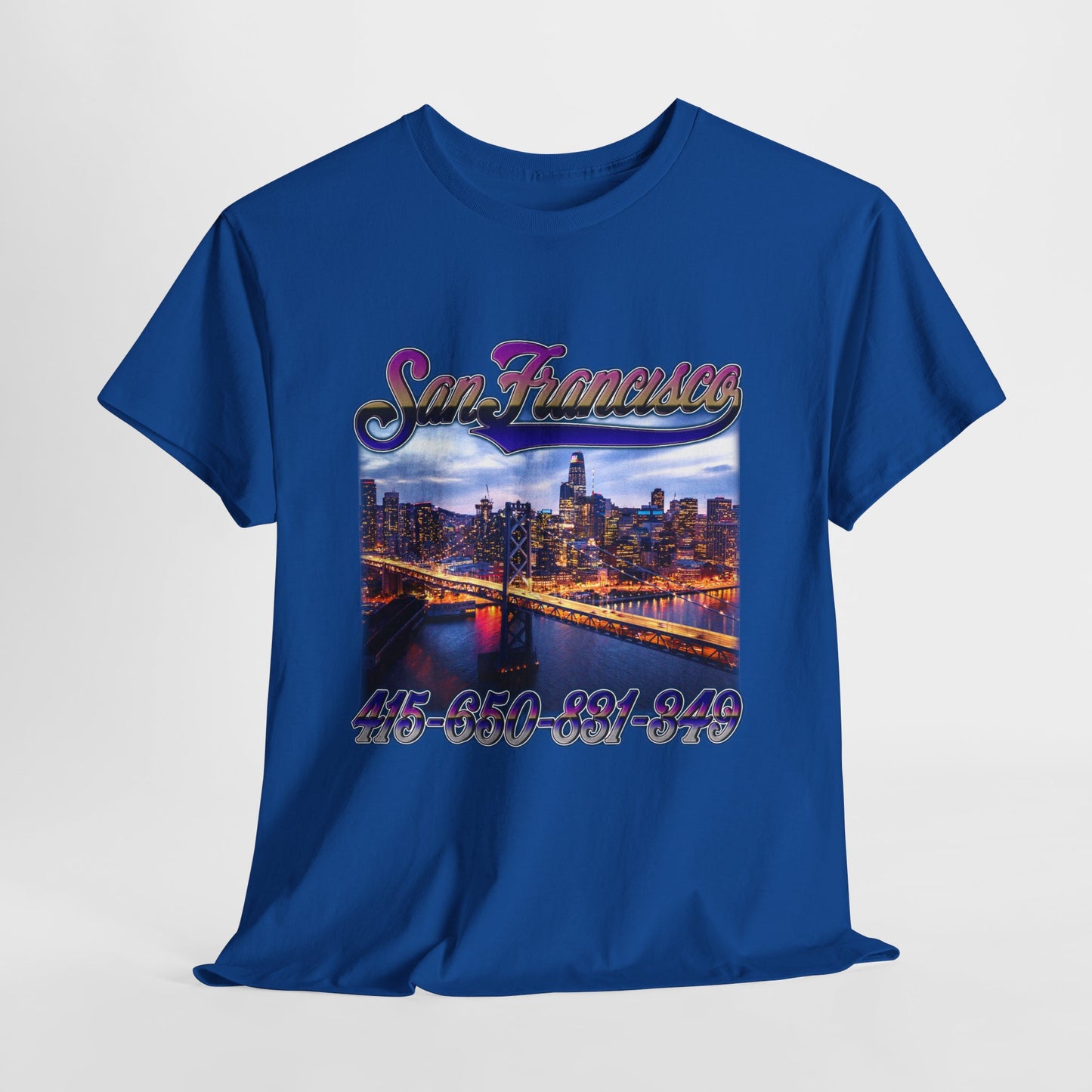 San Francisco City Area Codes Unisex Heavy Cotton Tee