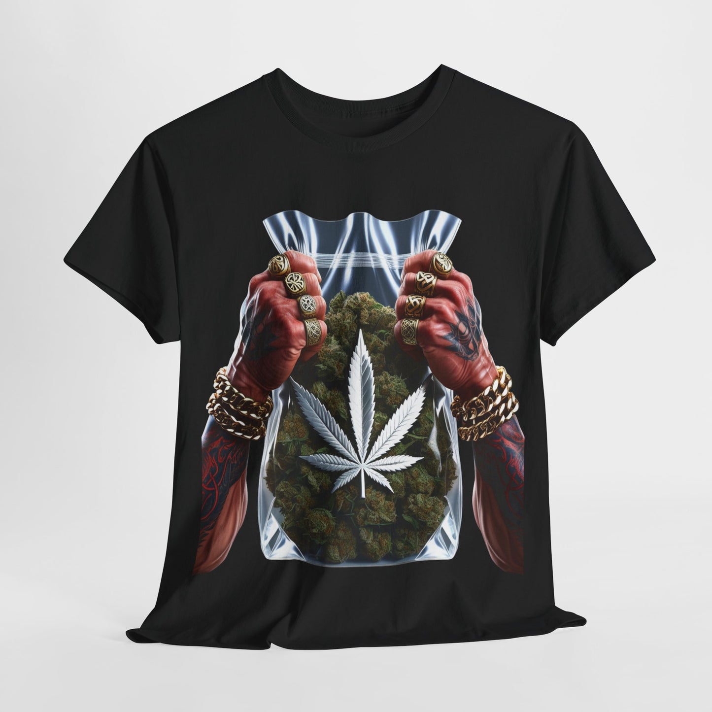 420 Silver Weed Bag Unisex Heavy Cotton Tee - 312tshirts 2