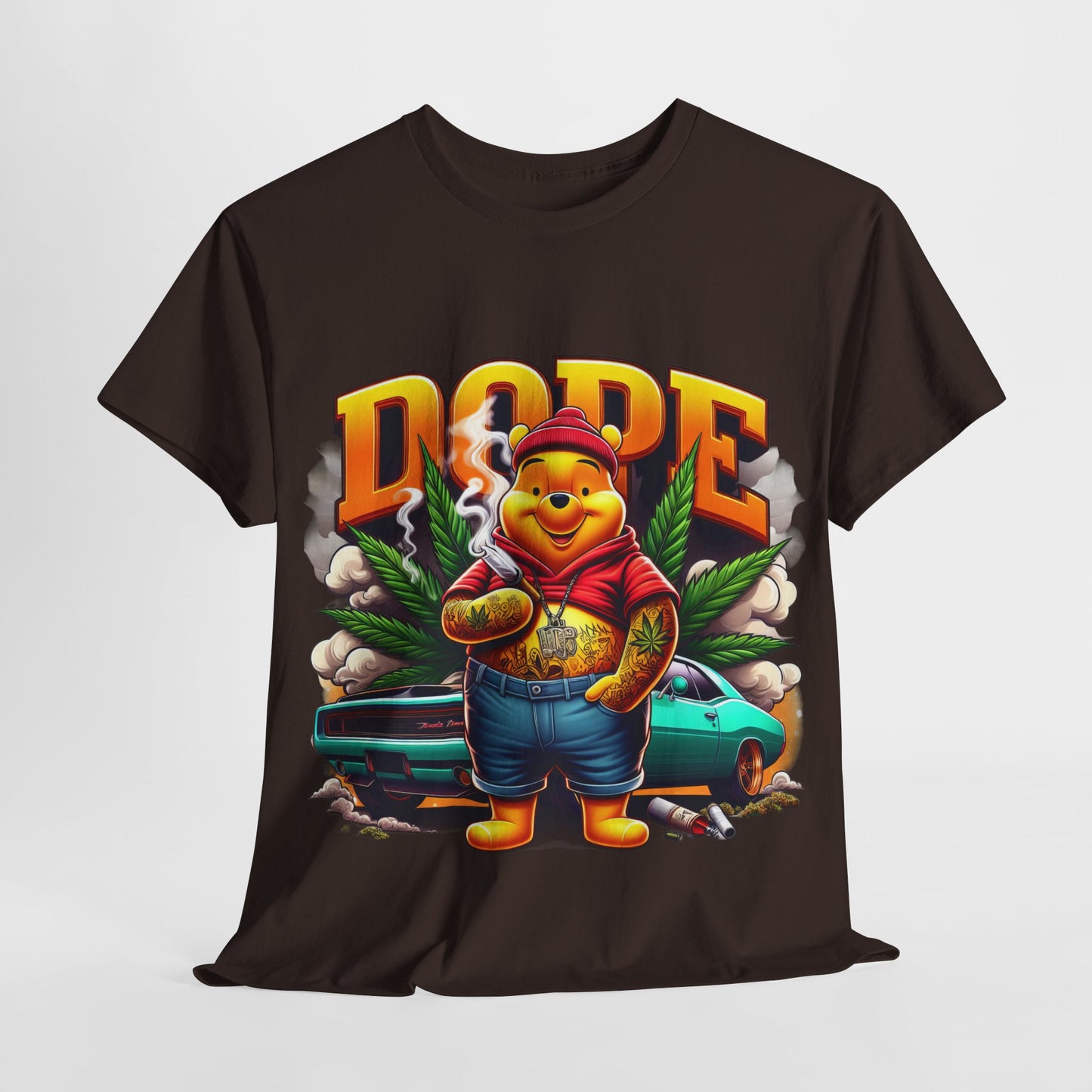 420 Dope Vibes Cool Bear #5 Unisex Heavy Cotton Tee