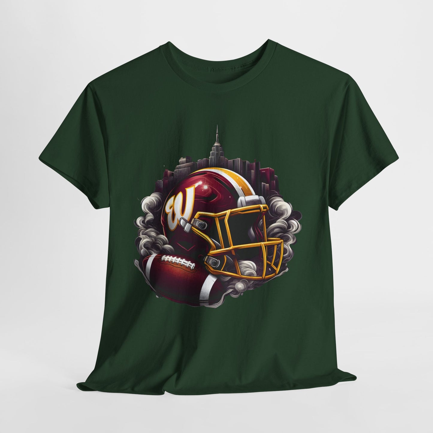 Sports Commanders Football Helmet #1 Unisex Heavy Cotton Tee