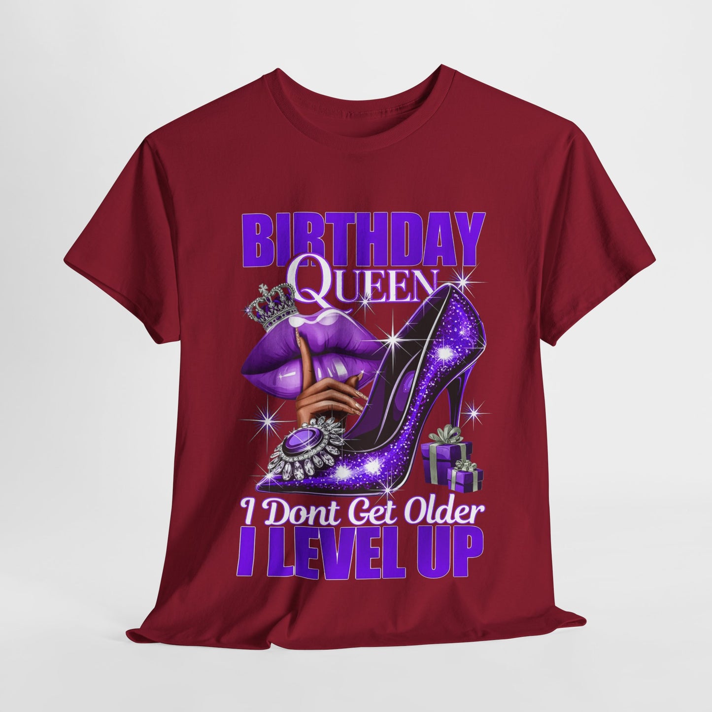 Birthday Queen Lips & Shoe #8 Heavy Cotton Tee - 312tshirts 2