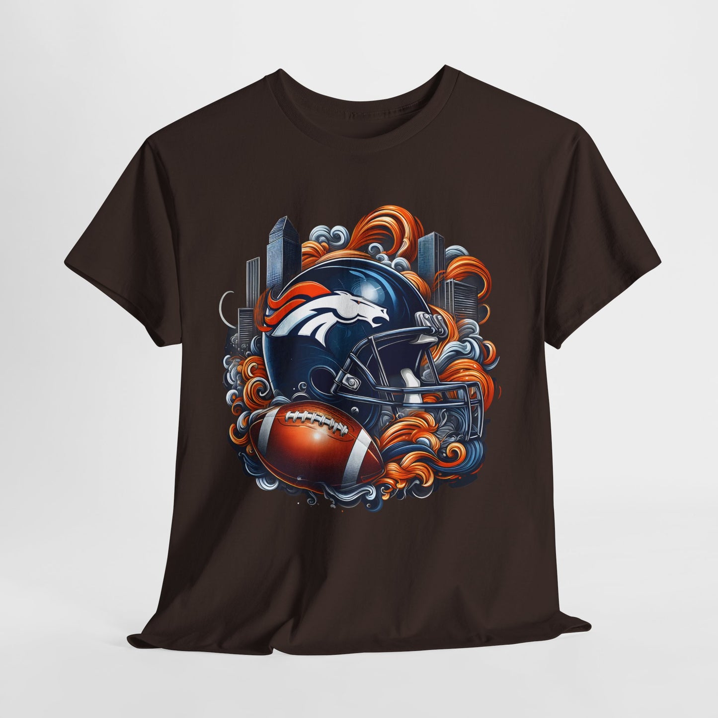 Sports Broncos Football Helmet #1 Unisex Heavy Cotton Tee