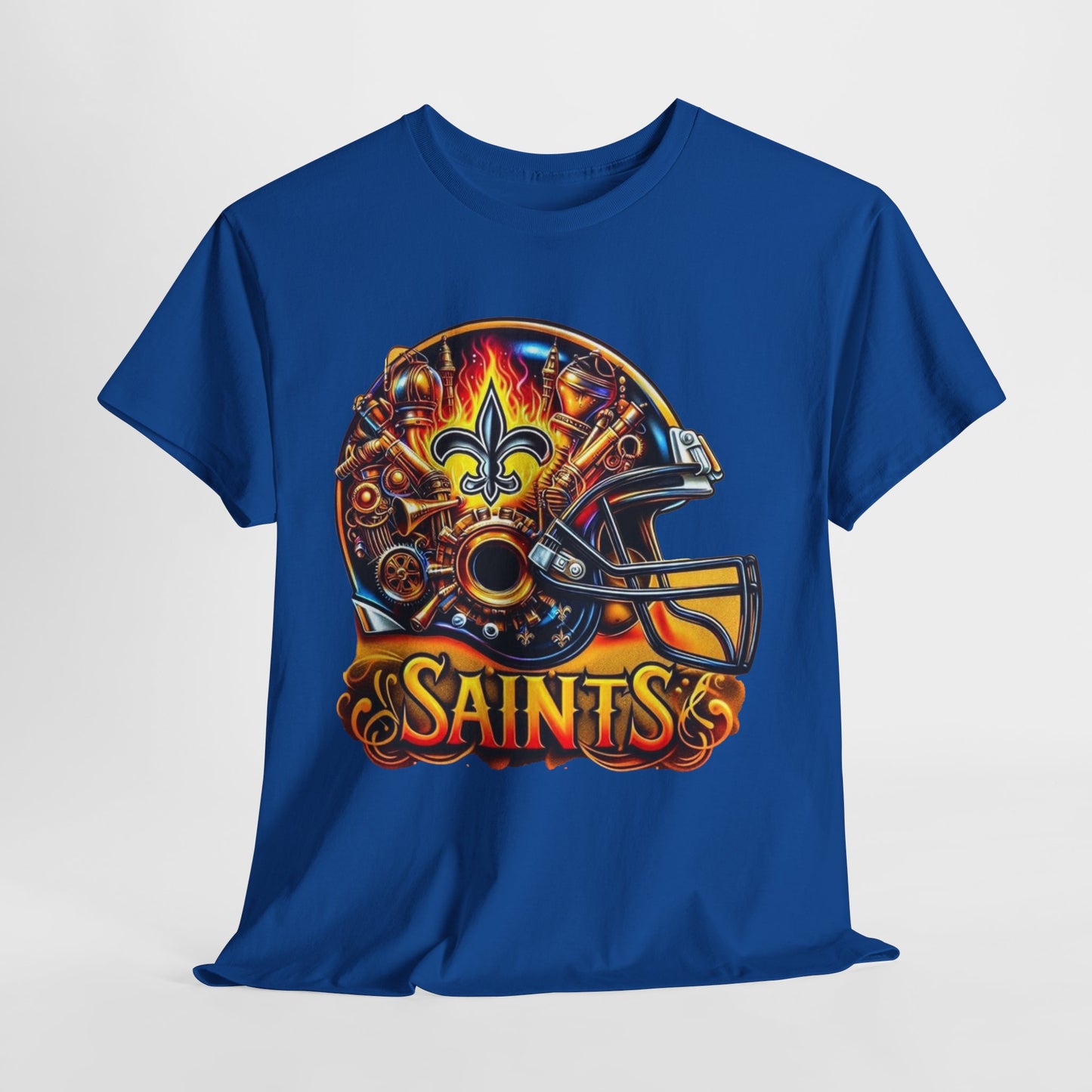 Sports Saints Football Helmet #2 Unisex Heavy Cotton Tee