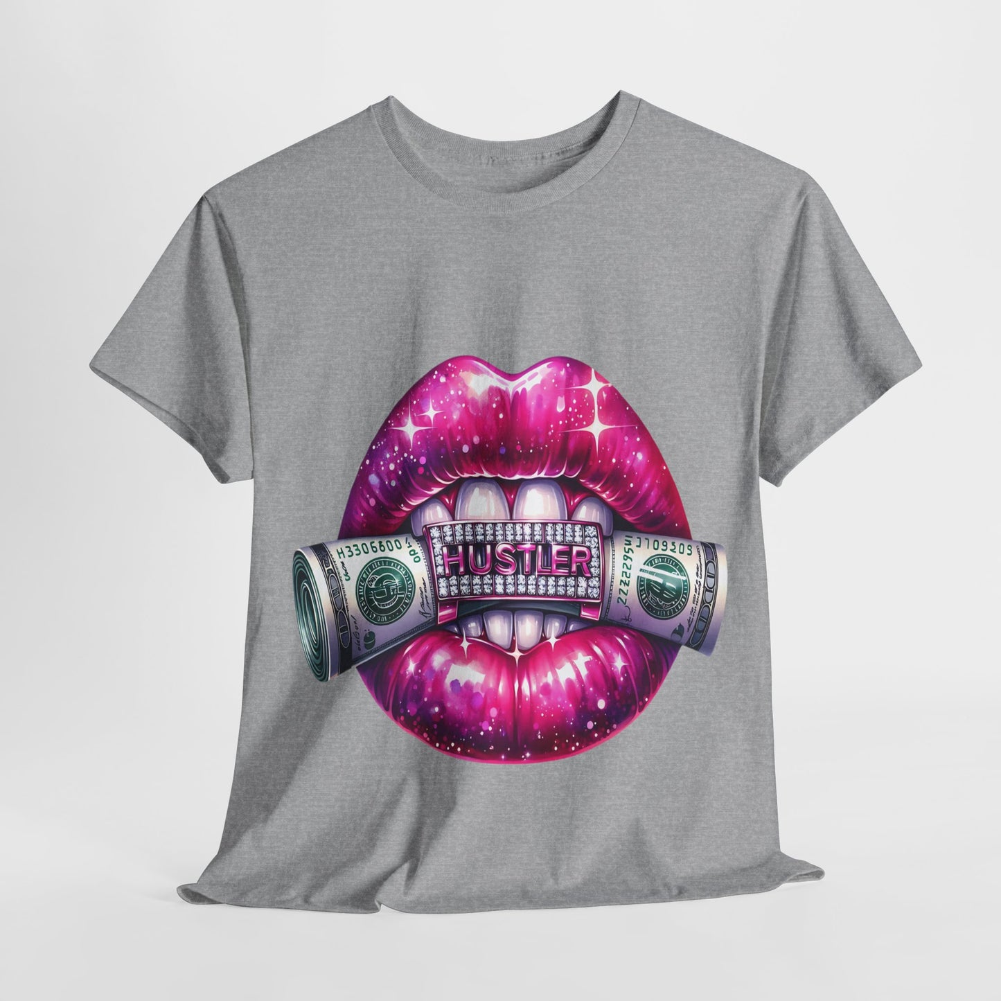 Hustler Dollar Bill Bling Lips #1 Unisex Heavy Cotton Tee - 312tshirts 2