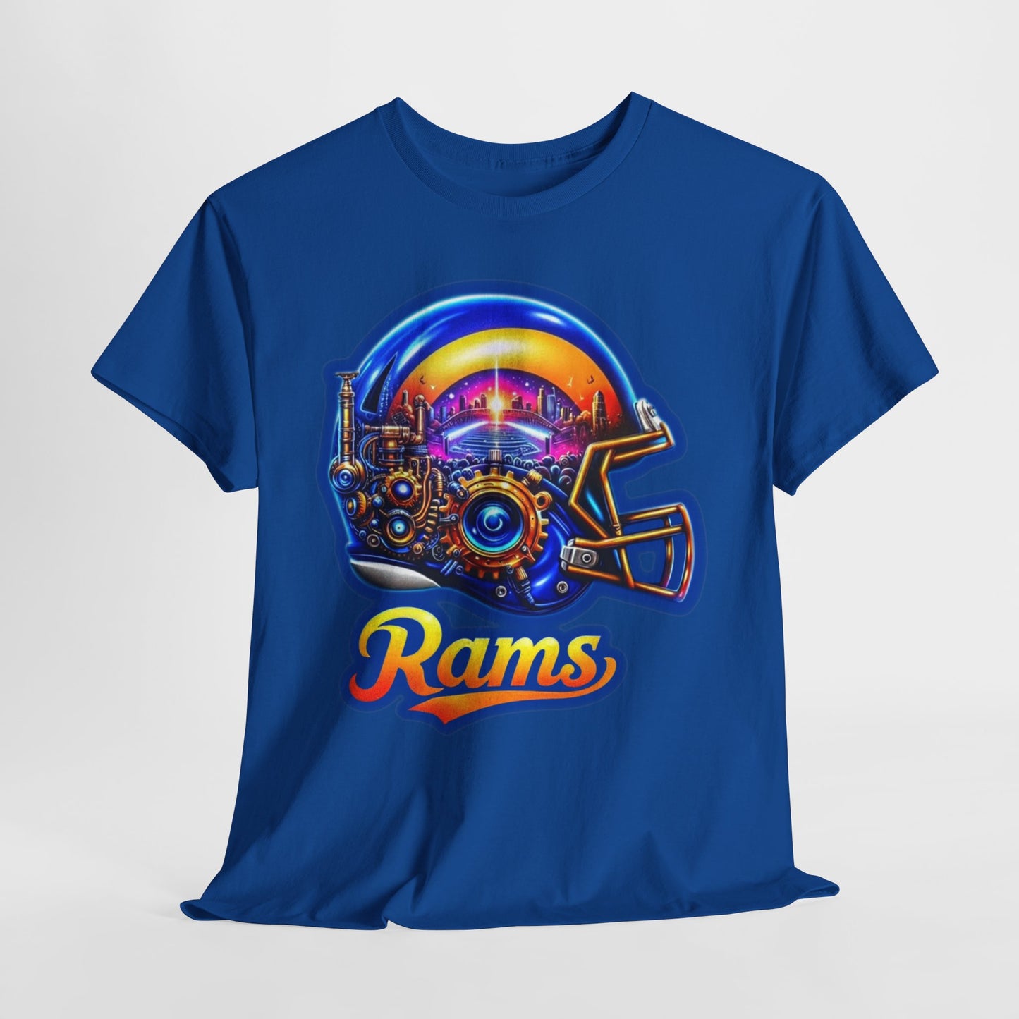 Sports Rams Football Helmet #2 Unisex Heavy Cotton Tee