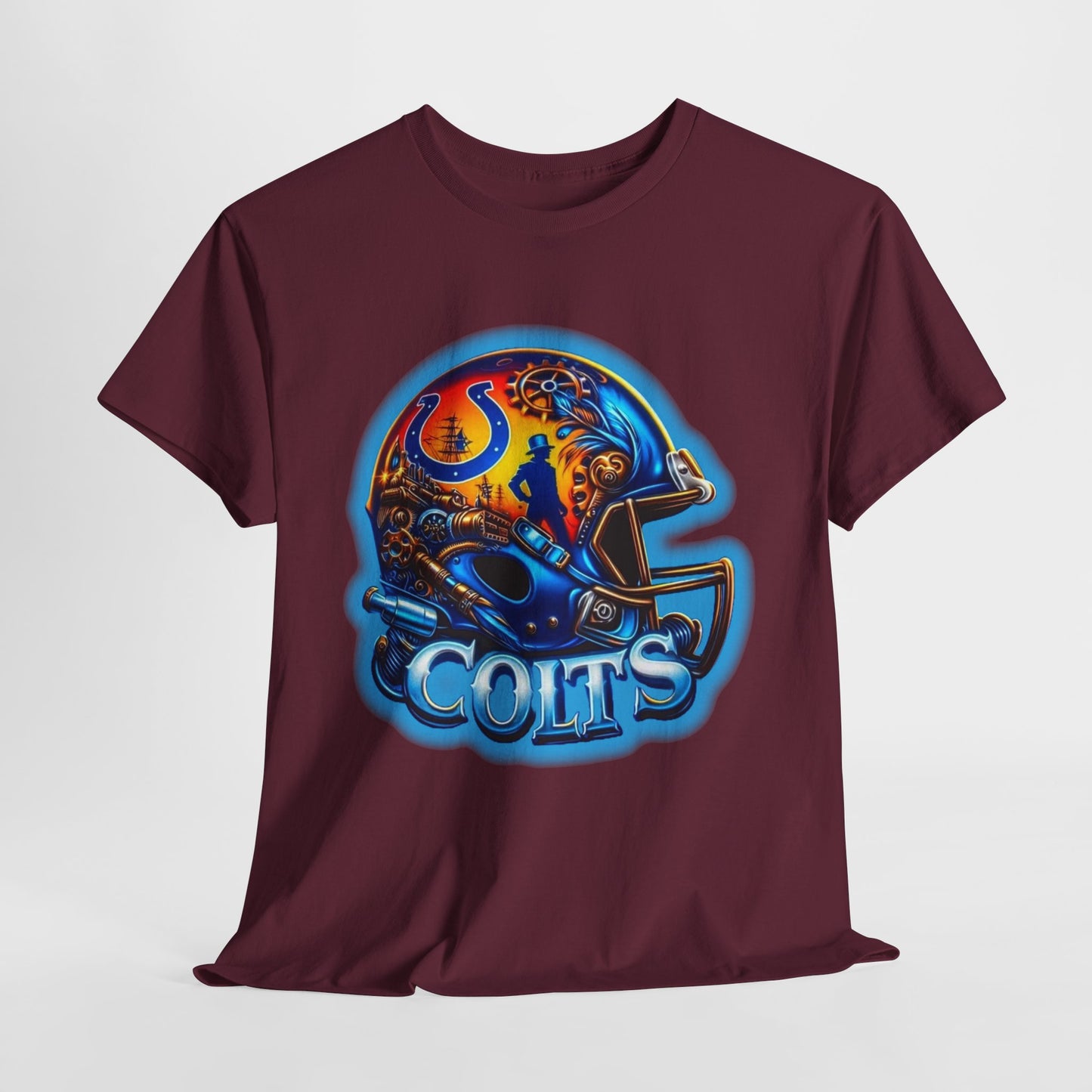 Sports Colts Football Helmet Logo #2 Unisex Heavy Cotton Tee