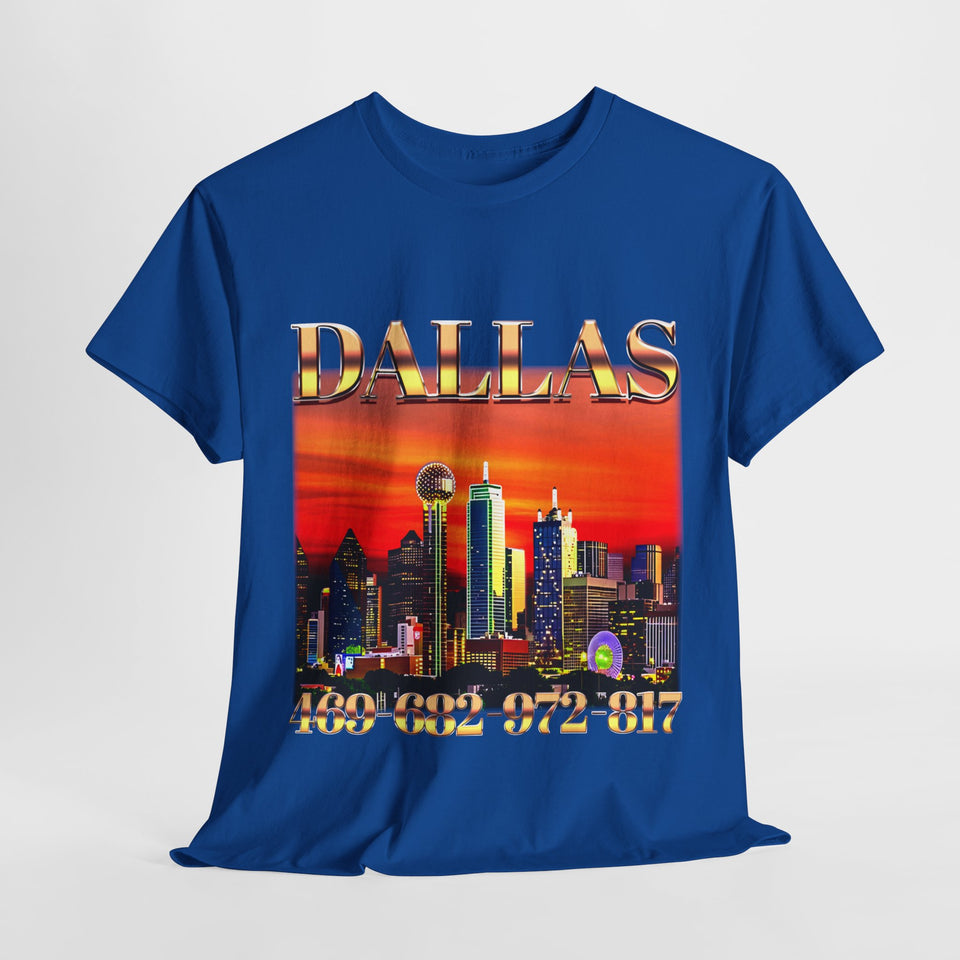 Dallas area code Unisex Heavy Cotton Tee