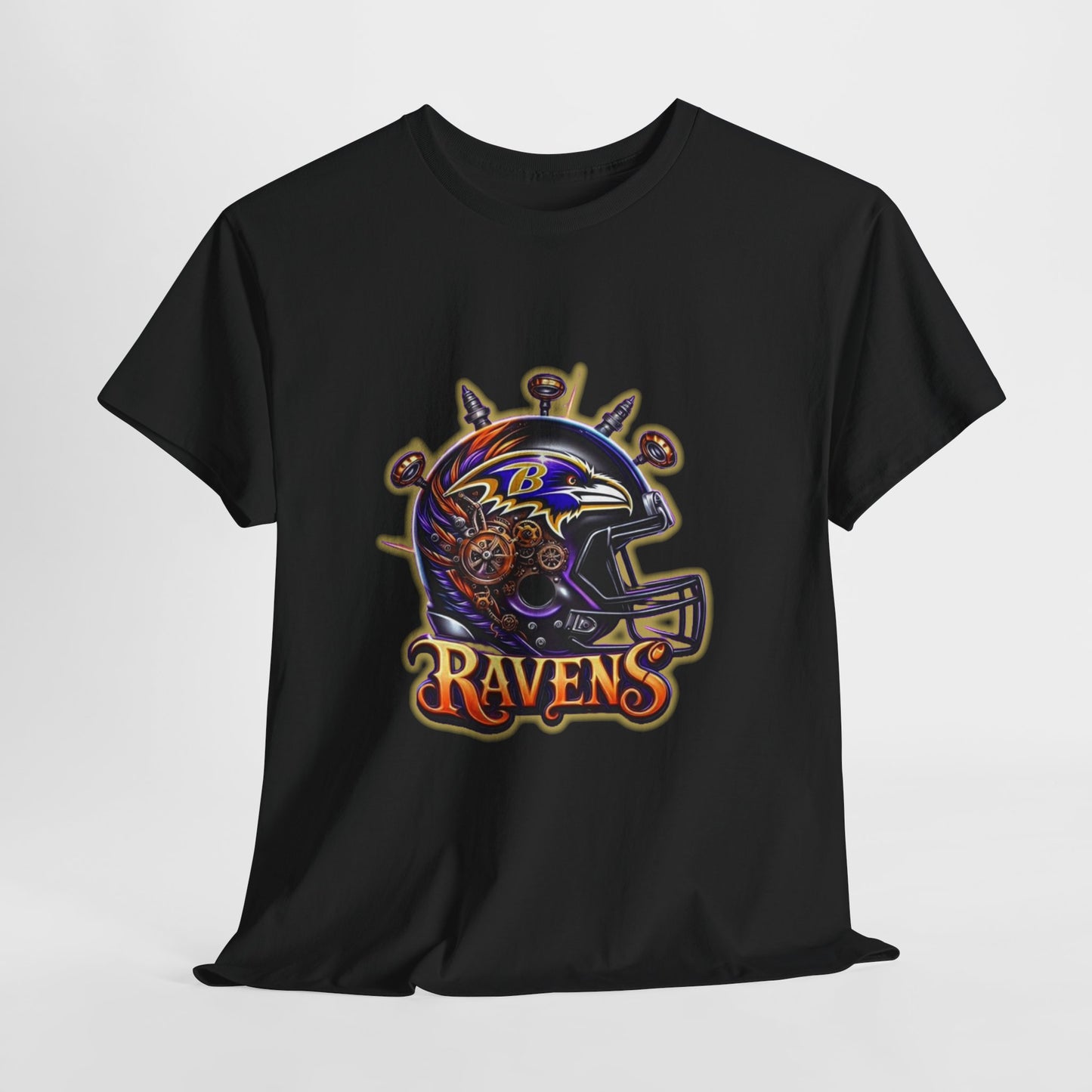 Sports Ravens Football Helmet #2 Unisex Heavy Cotton Tee