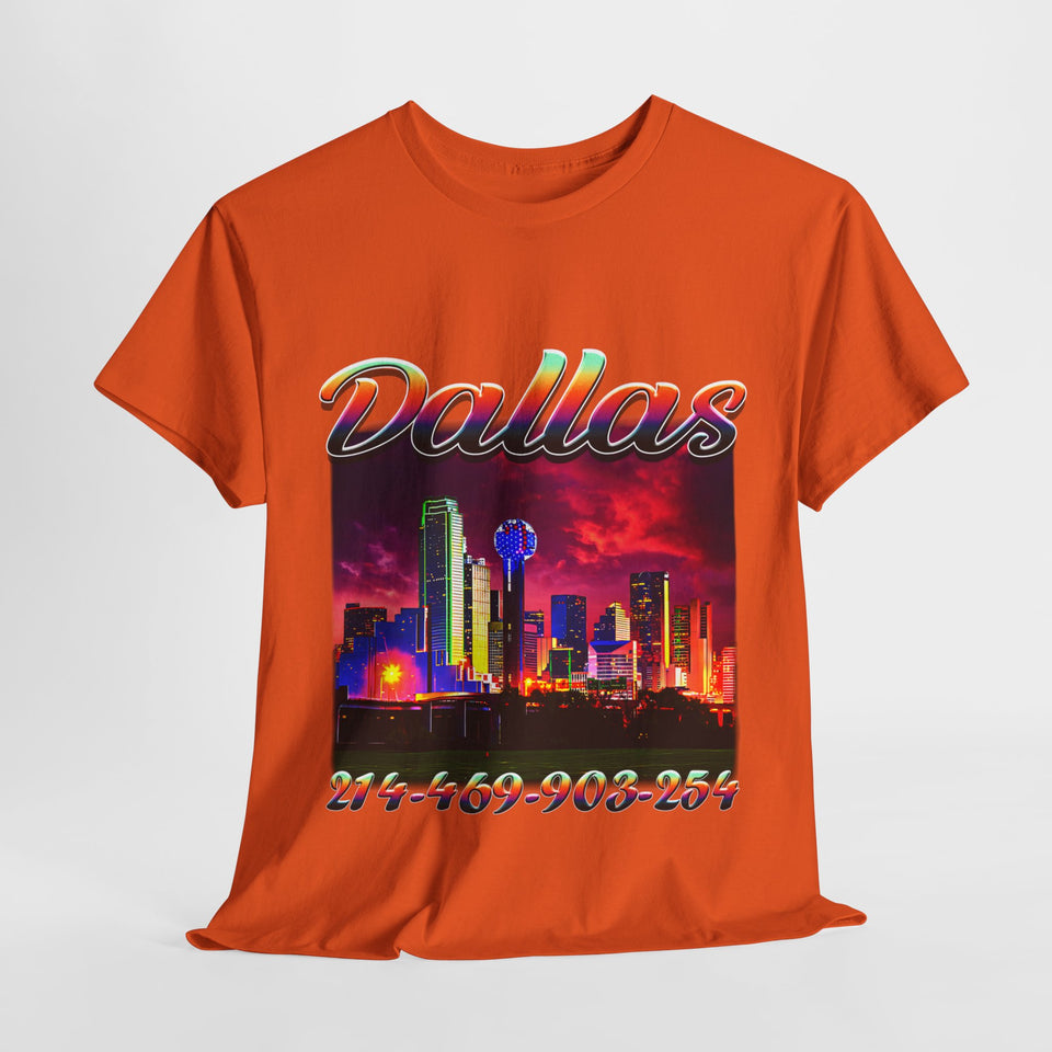 Dallas area code Unisex Heavy Cotton Tee