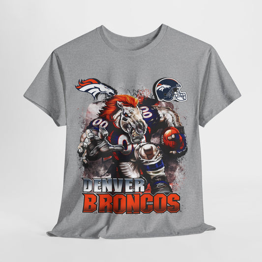 Sports Mascot Denver Broncos Unisex Heavy Cotton Tee - 312tshirts 2