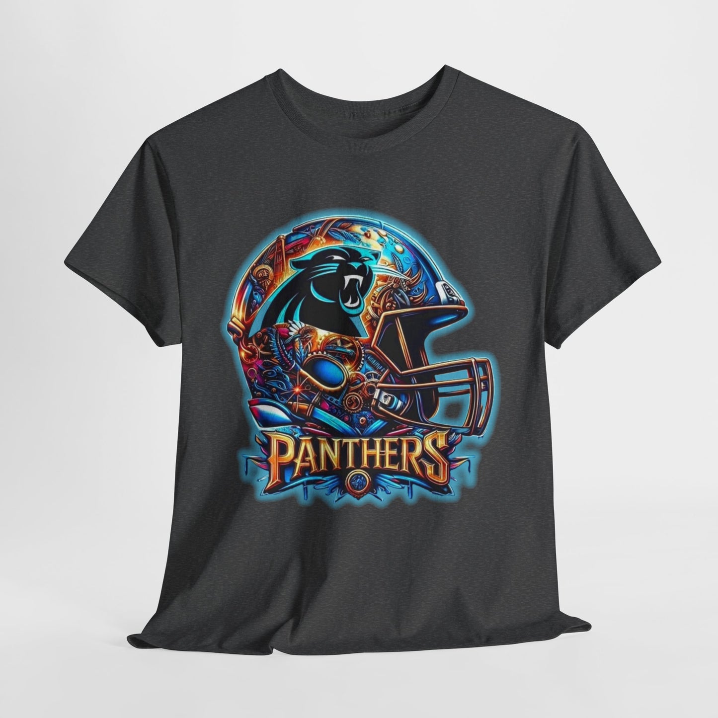 Sports Panthers Football Helmet #2 Unisex Heavy Cotton Tee