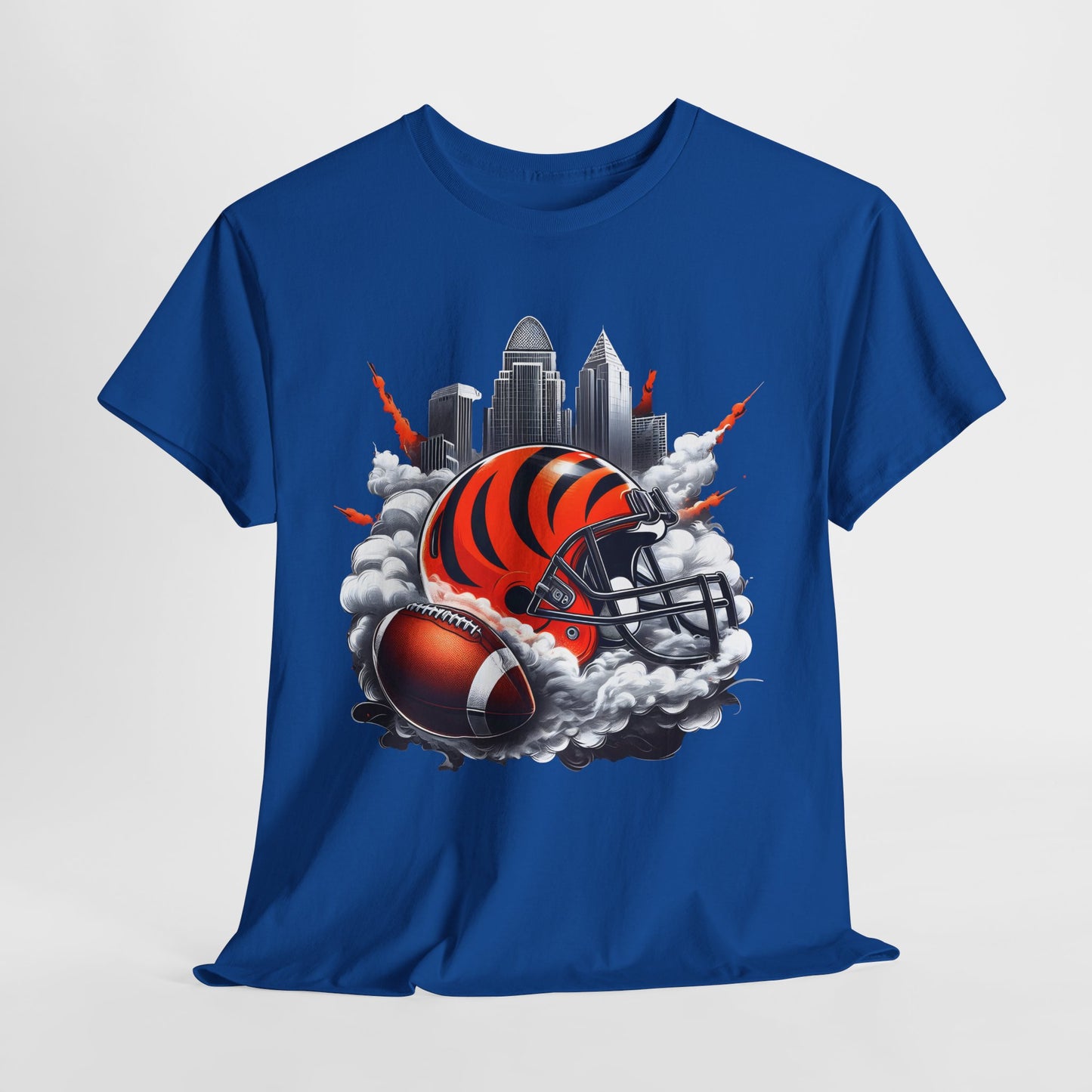 Sports Bengals Football Helmet #1 Unisex Heavy Cotton Tee