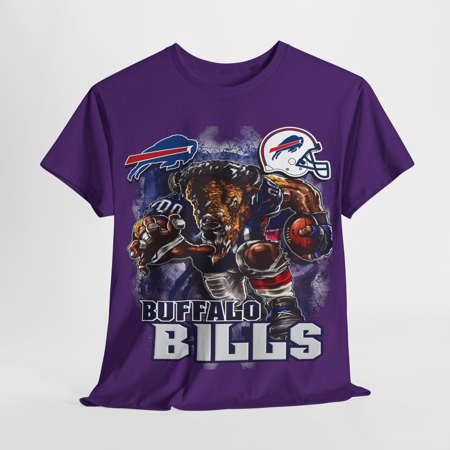 Sports Mascot NY Buffalo Bills Unisex Heavy Cotton Tee