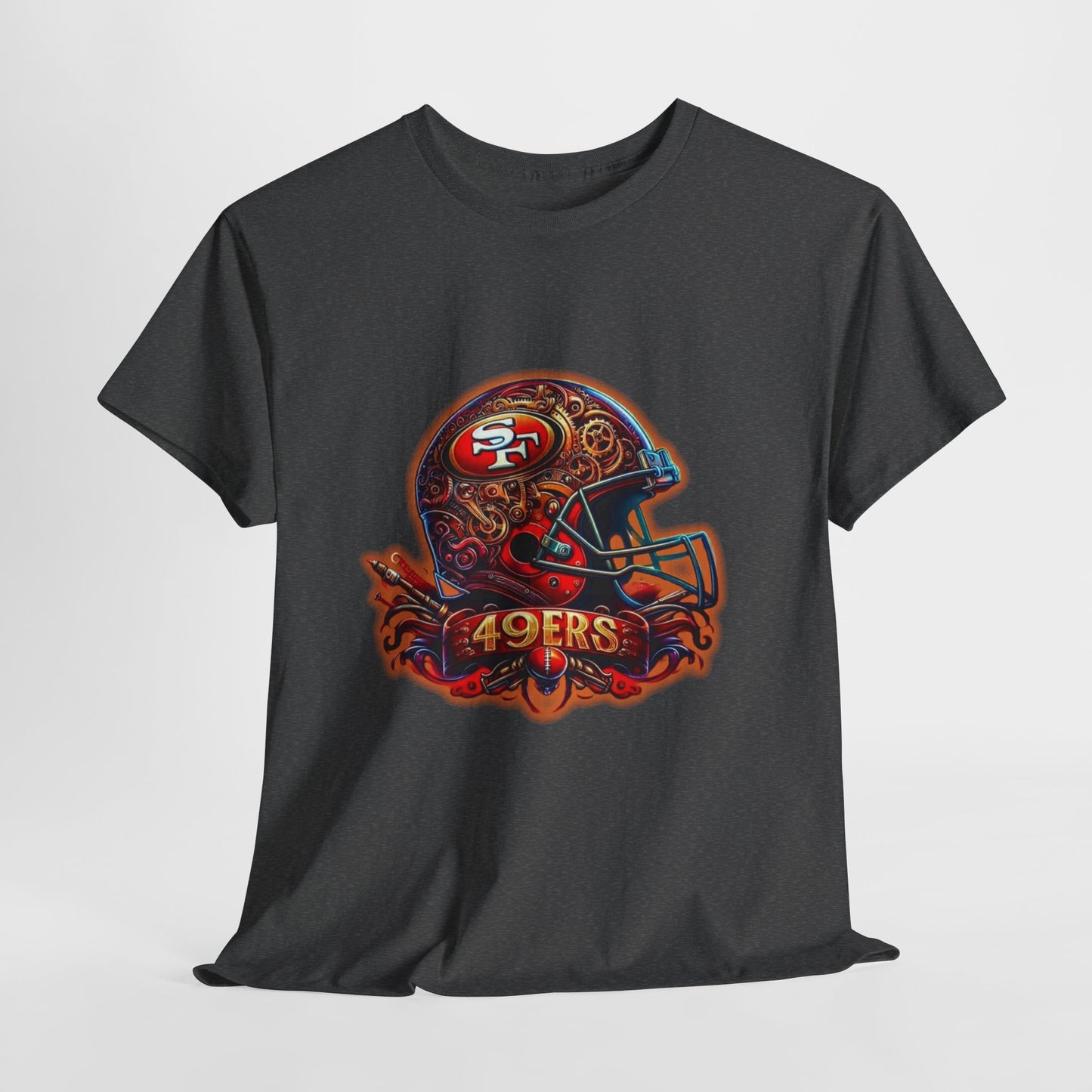 Sports 49ers Football Helmet #2 Unisex Heavy Cotton Tee
