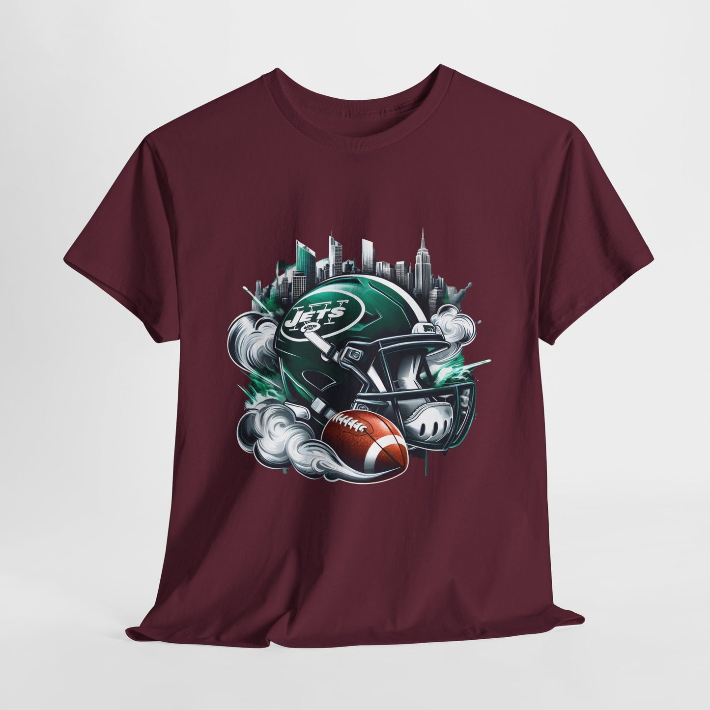 Sports Jets Football Helmet #25 Unisex Heavy Cotton Tee