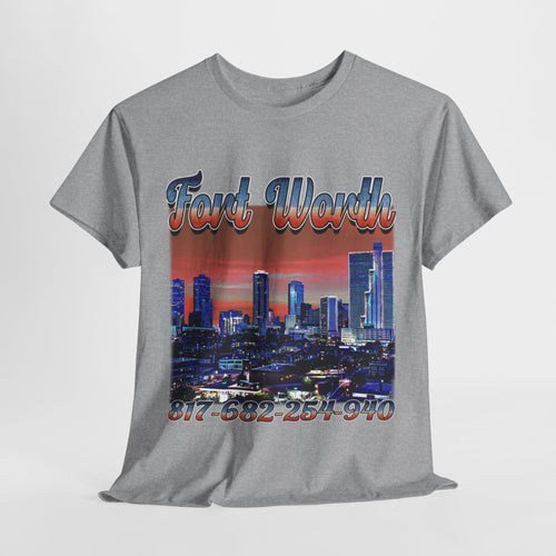 Fort Worth area code Unisex Heavy Cotton Tee