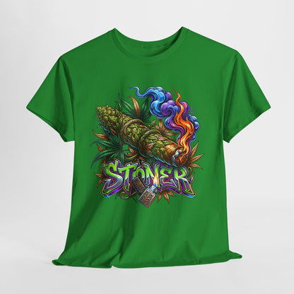 420 Psychedelic Blunt Unisex Heavy Cotton Tee - 312tshirts 2
