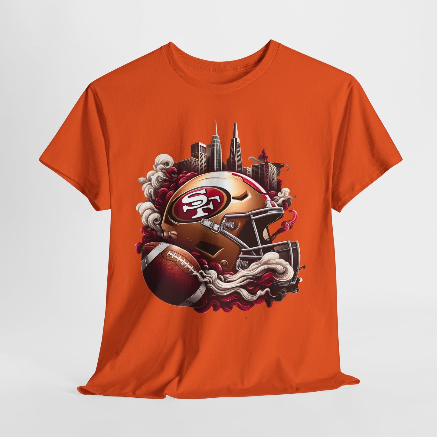 Sports 49ers Football Helmet #1 Unisex Heavy Cotton Tee