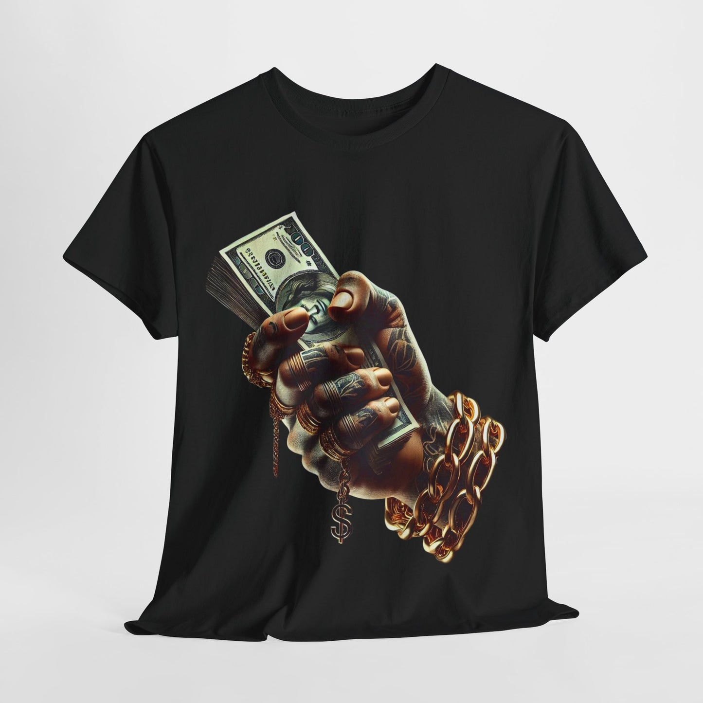 Tatted Hand Holding Cash Unisex Heavy Cotton Tee - 312tshirts 2