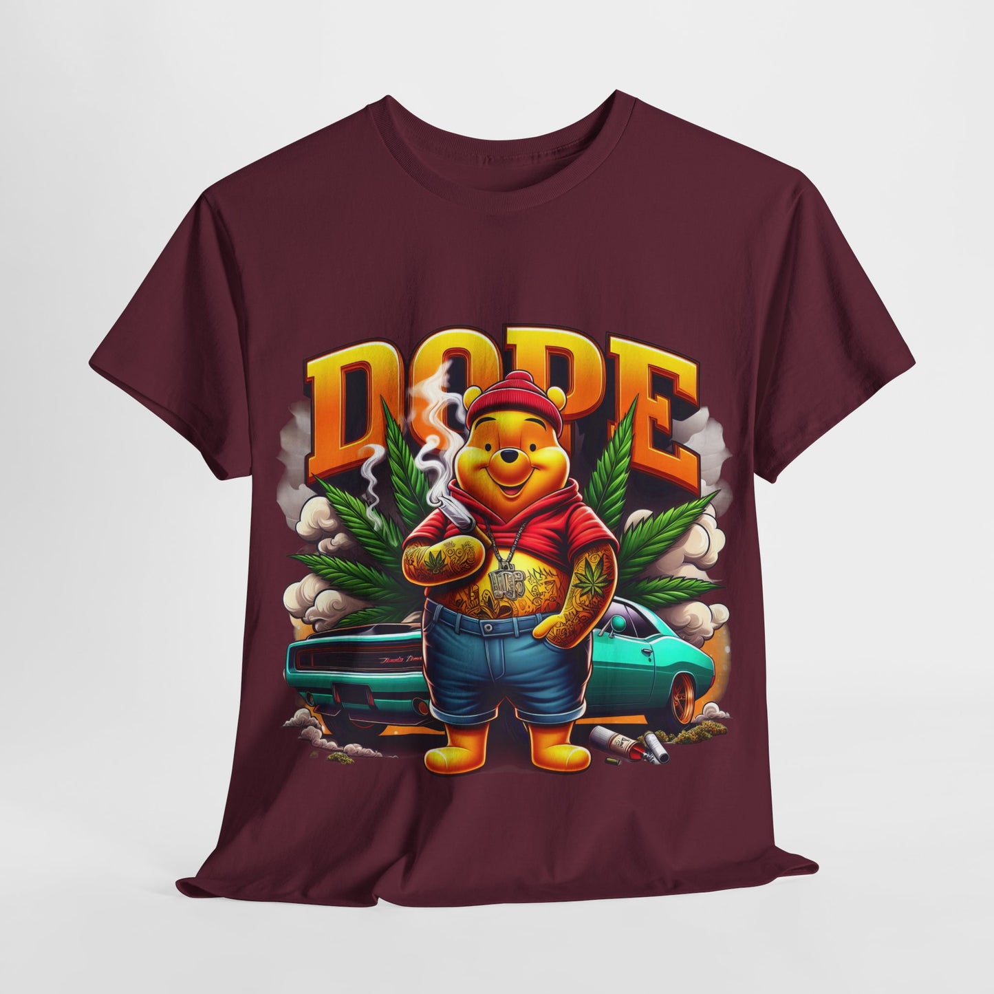 420 Dope Vibes Cool Bear #5 Unisex Heavy Cotton Tee