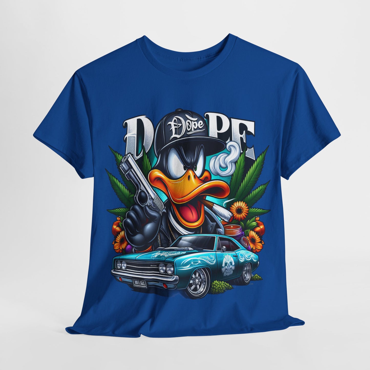 420 Dope Vibes Gangsta Duck #4 Unisex Heavy Cotton Tee
